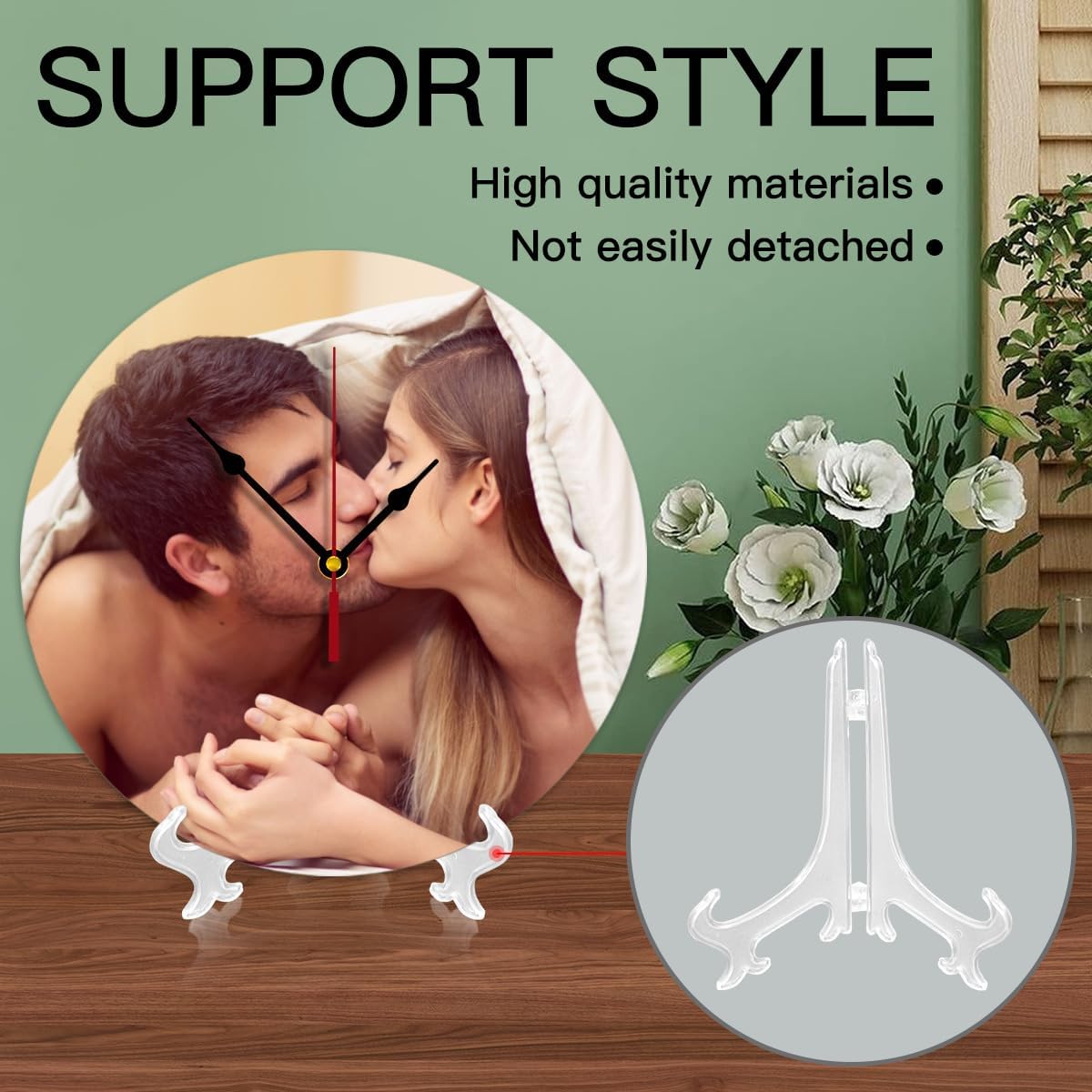 Generic Custom Clocks for Walls Personalized Clocks with Picture Customize Gifts for Kitchen Bathroom Home Creative, 10inch-25cm
