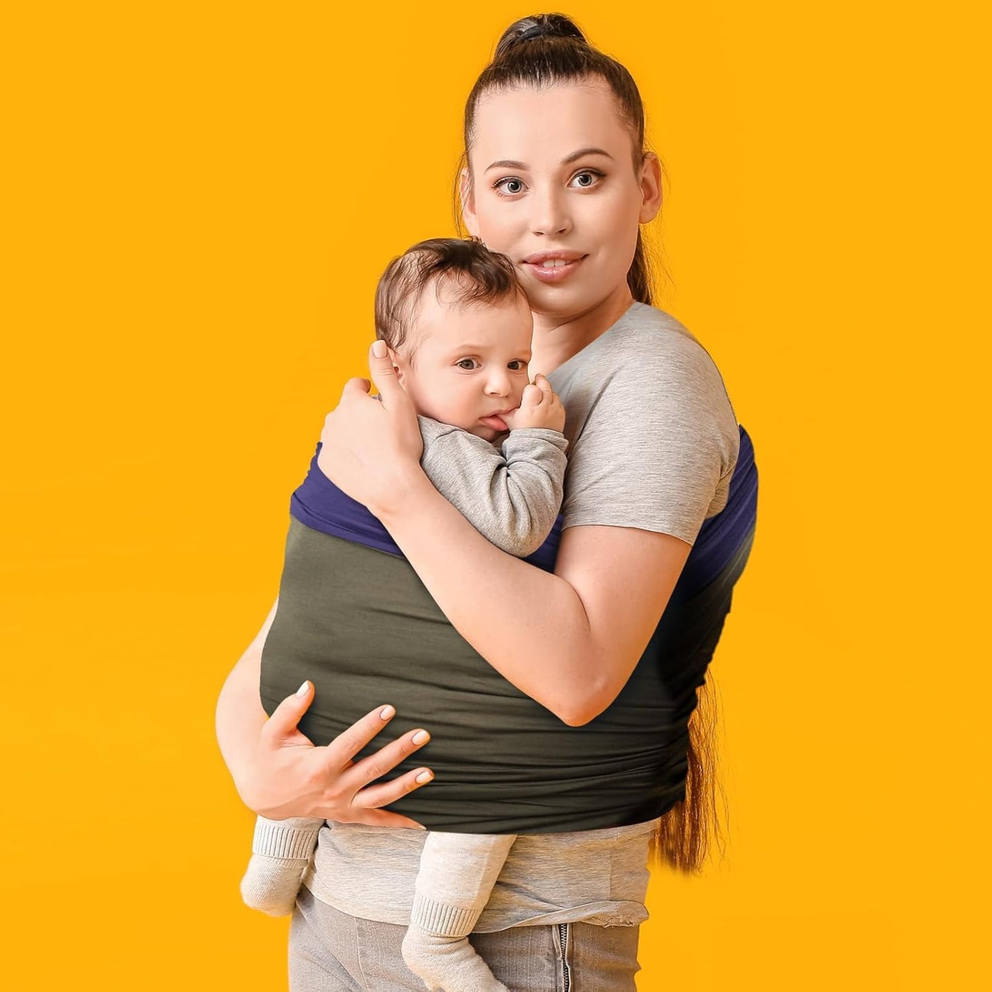 TKKOK Baby Wrap Carrier, Unisex Baby Carrier, Lightweight & Ultra Soft, Easy to Wear Baby Wrap, Perfect for Newborn Toddlers