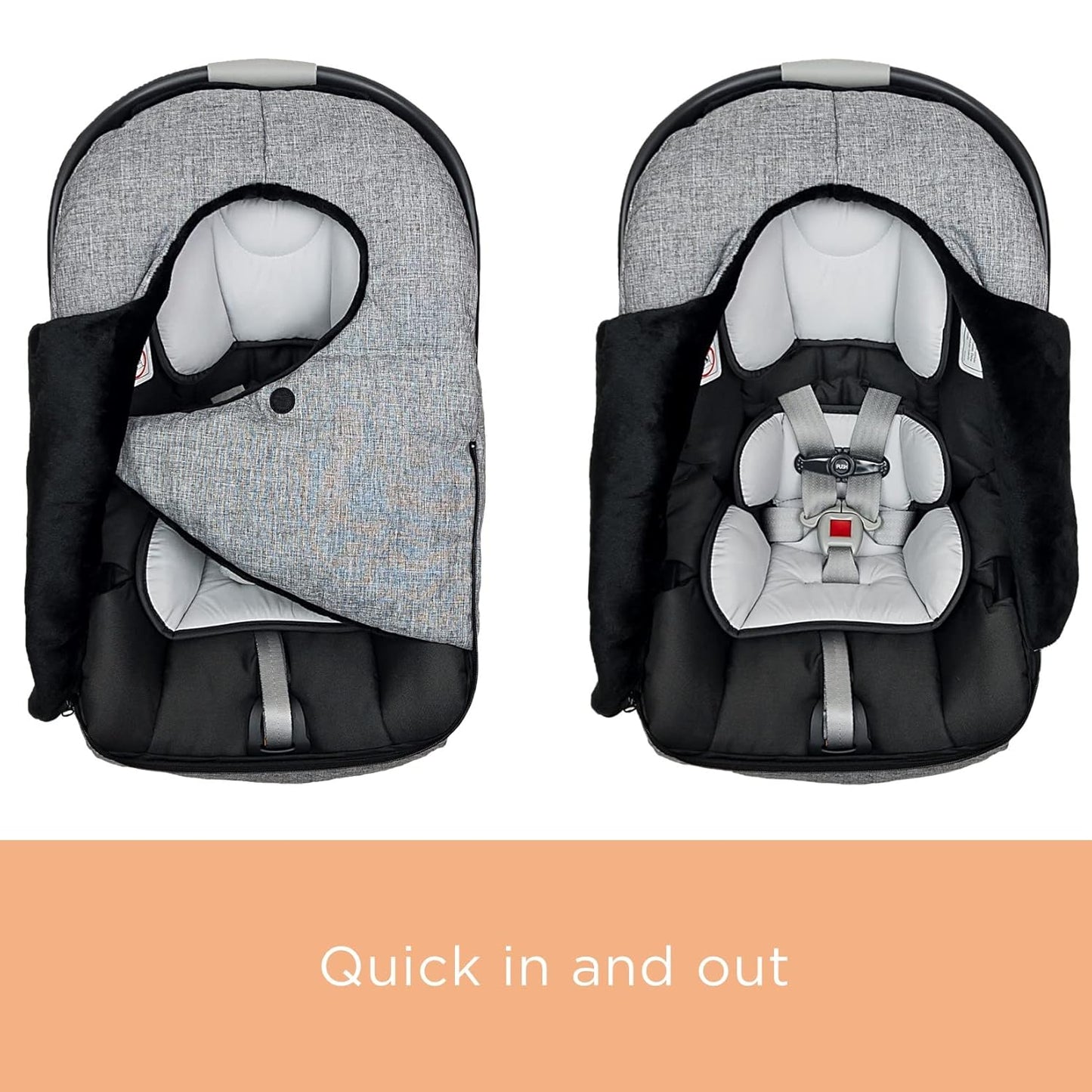 liuliuby Winter Carseat Covers Baby Boy | Infant Car Seat Cover Baby | Doona Accessories | Warm & Thick Fleece Canopy for Infant & New Born Cold Weather (Blue)