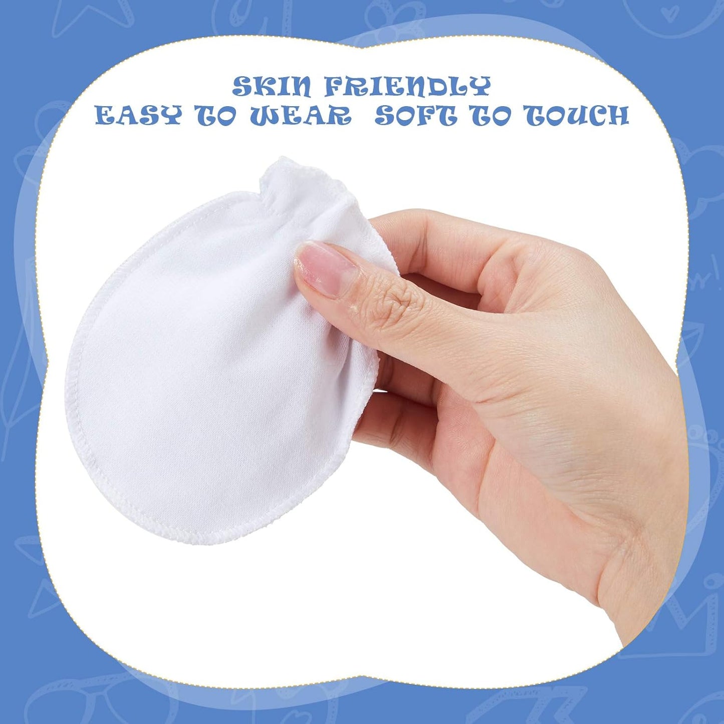 9 Pairs Newborn Baby Boys Girls Mittens 0-6 Months Infant Toddler Mittens No Scratch Solid Color Gloves