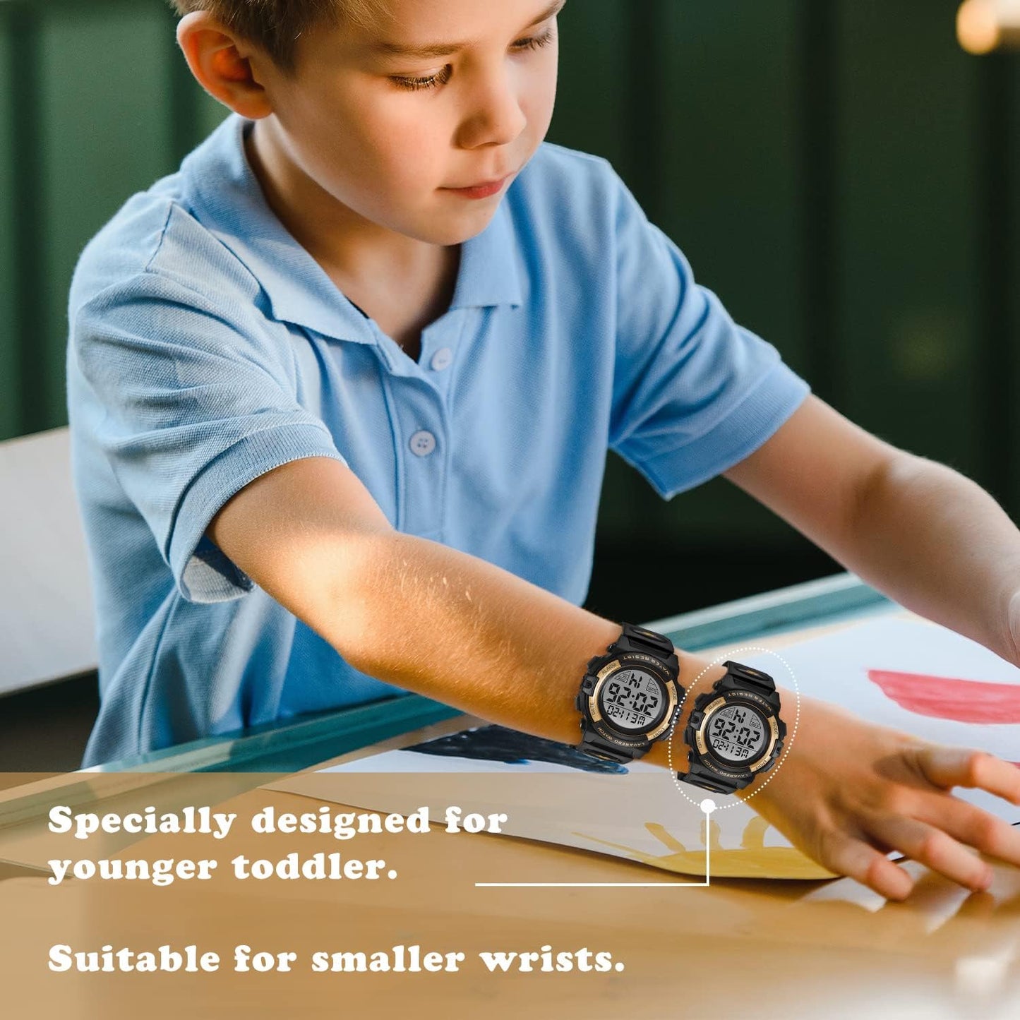Kids Watch,Boys Watch for 3-15 Year Old Boys,Digital Sport Outdoor Multifunctional Chronograph LED 50 M Waterproof Alarm Calendar Analog Watch for Children with Silicone Band,Kids Gift