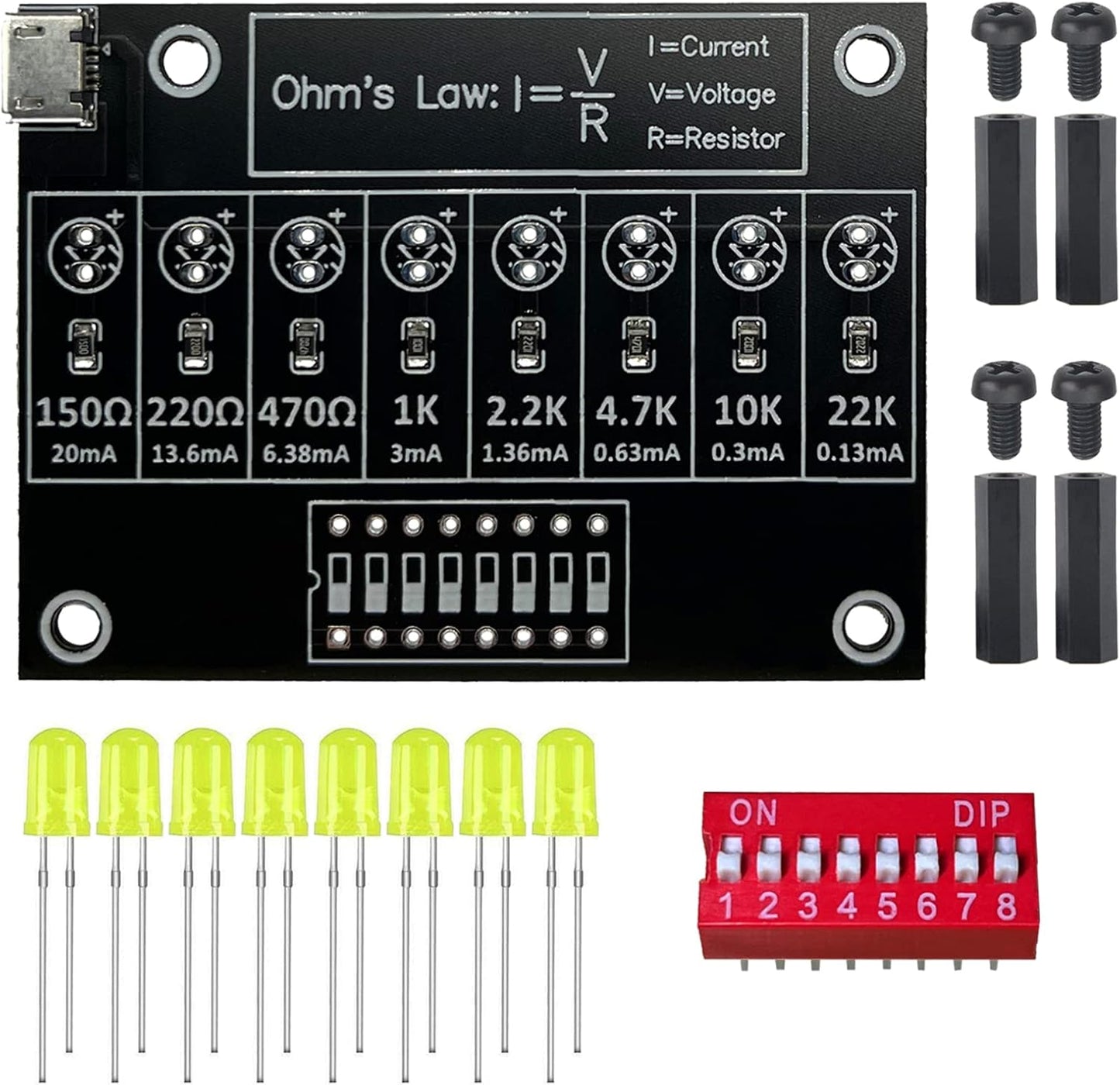Soldering Practice Kit DIY Practical Electronic Circuit Project Resistor Learning Board