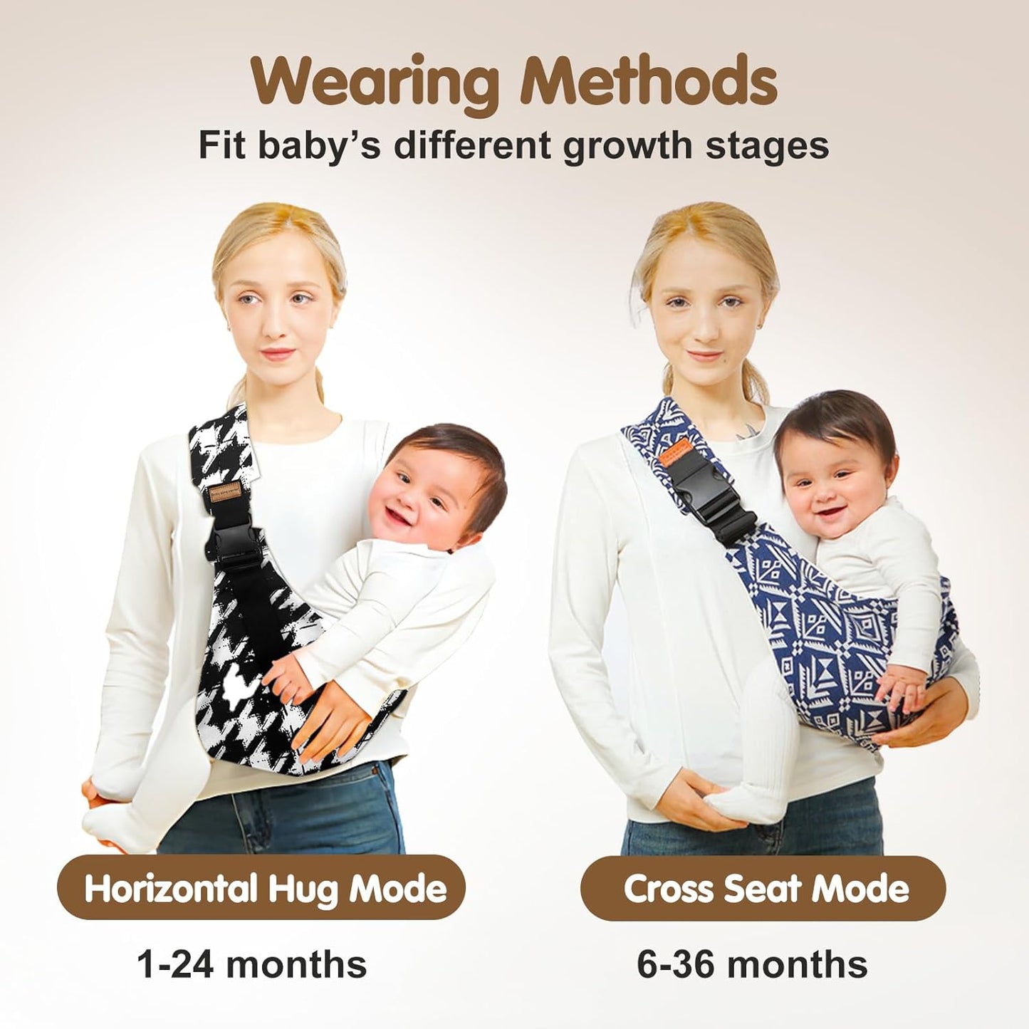 Baby Sling Carrier,Toddler Carrier, 2025 New Baby Sling,Portable and Lightweight Sling,Non-Slip Hip Seat Carrying 10-30lbs(Grey)