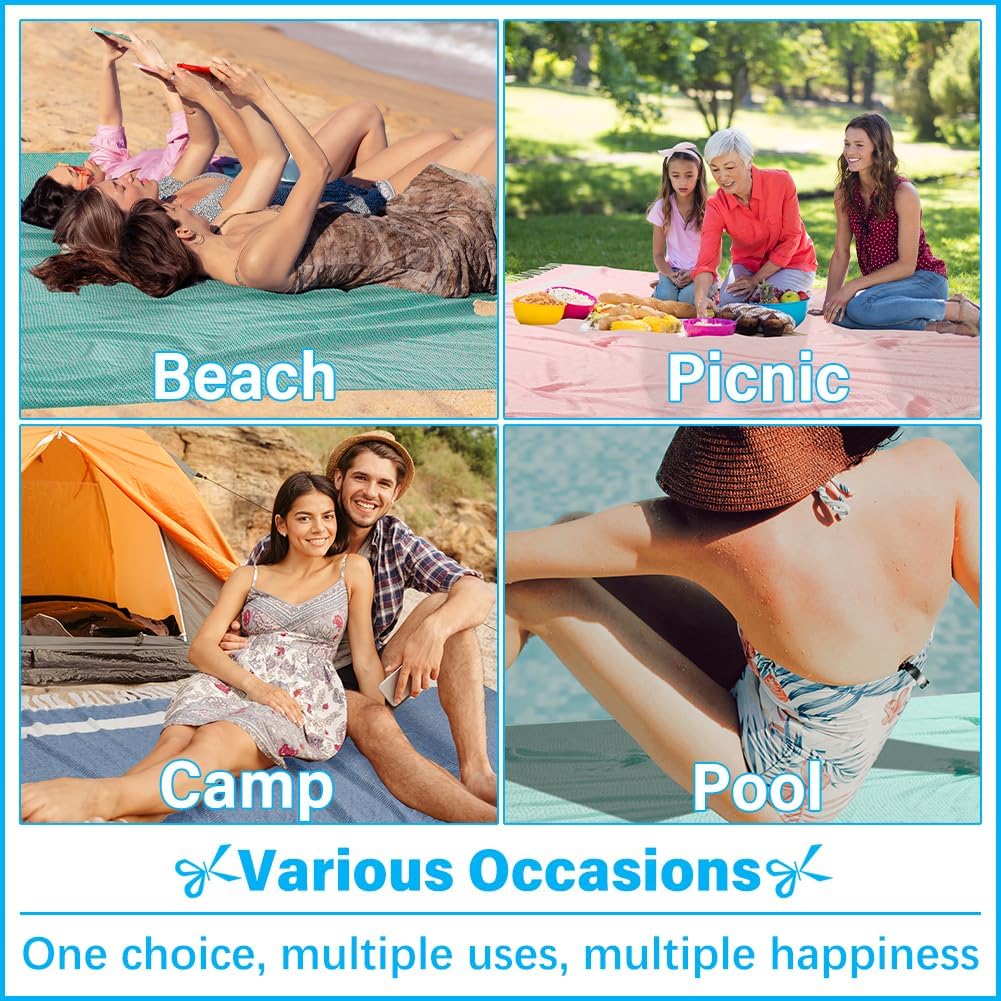 Oversized Turkish Beach Towel Blanket XXL Cotton Sandproof Towels Boho Woven Extra Large Big Sand Free Giant Throw Thick Blankets Huge Quilt XL Picnic Camping Necessities Cloud For Adult Gifts Coral