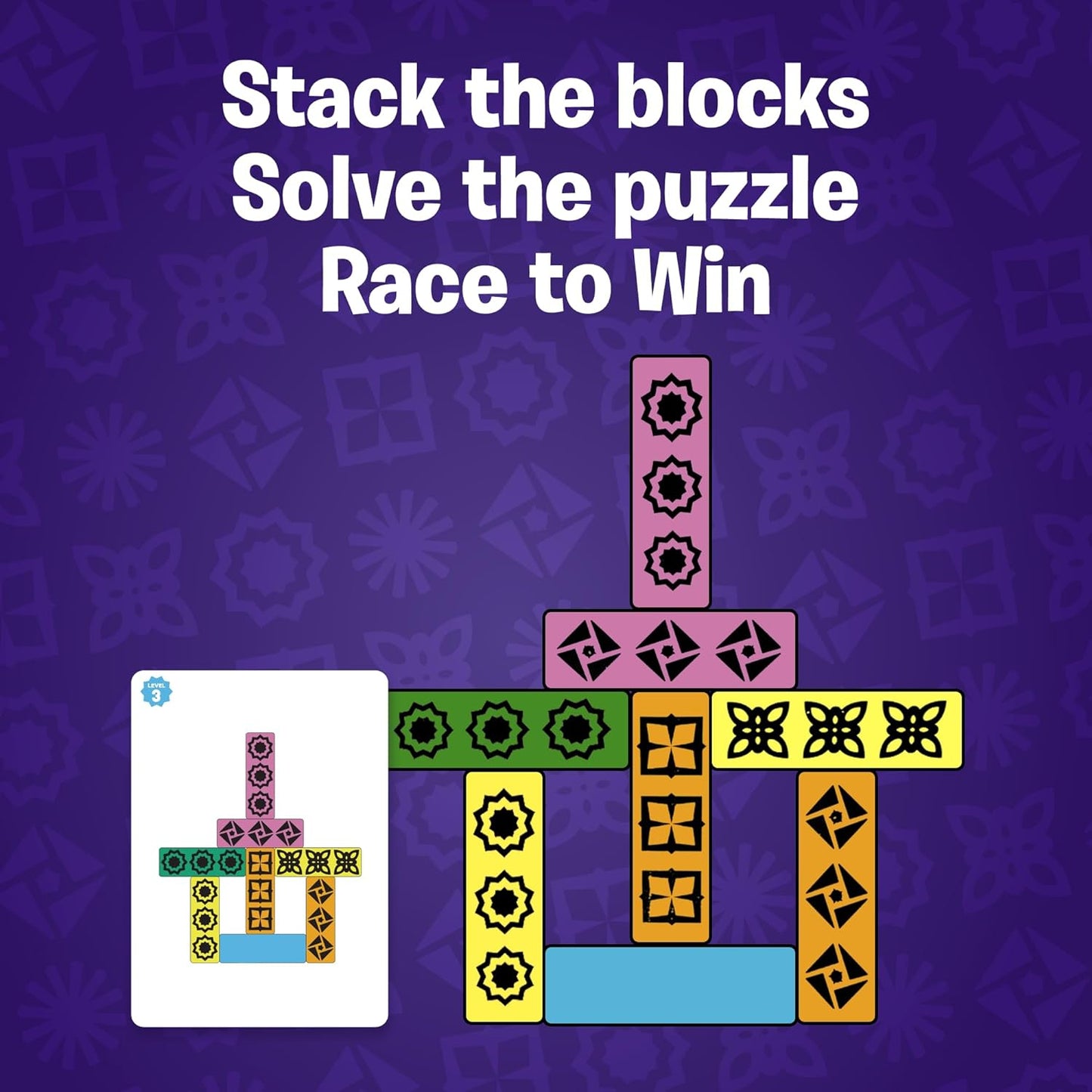 Blockwork by Uzzle Games - Fast-Paced Family Board Game - Multiple Difficulty Levels - Enjoyable and Challenging Puzzle Game – 2 to 4 Players – A Complete Family Night Fun Package - for Ages 4+