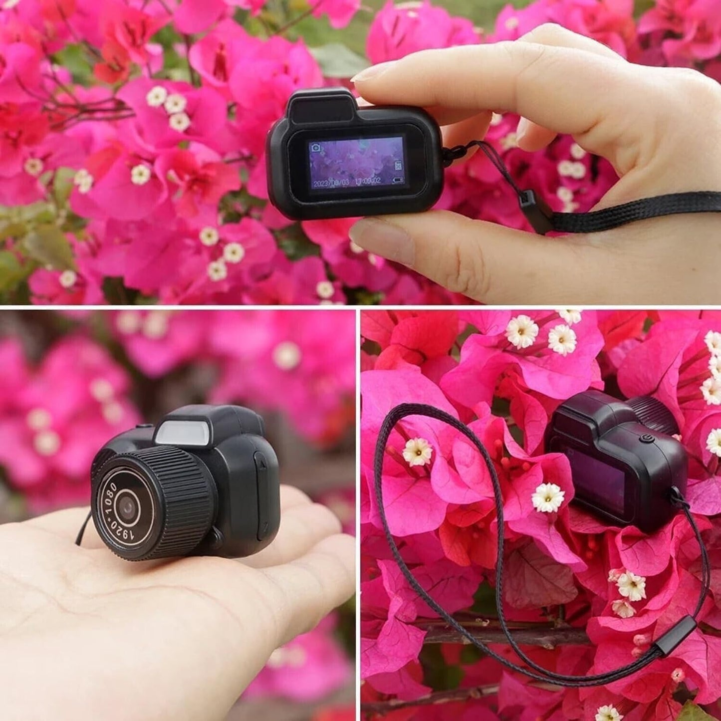 Keychain Camera, World's Smallest 1080P Hd Mini Camera llavero,Keychain Photo/Video Camera, Retro Portable Mini，100 Mins Battery Life, for Students, Kids (128)