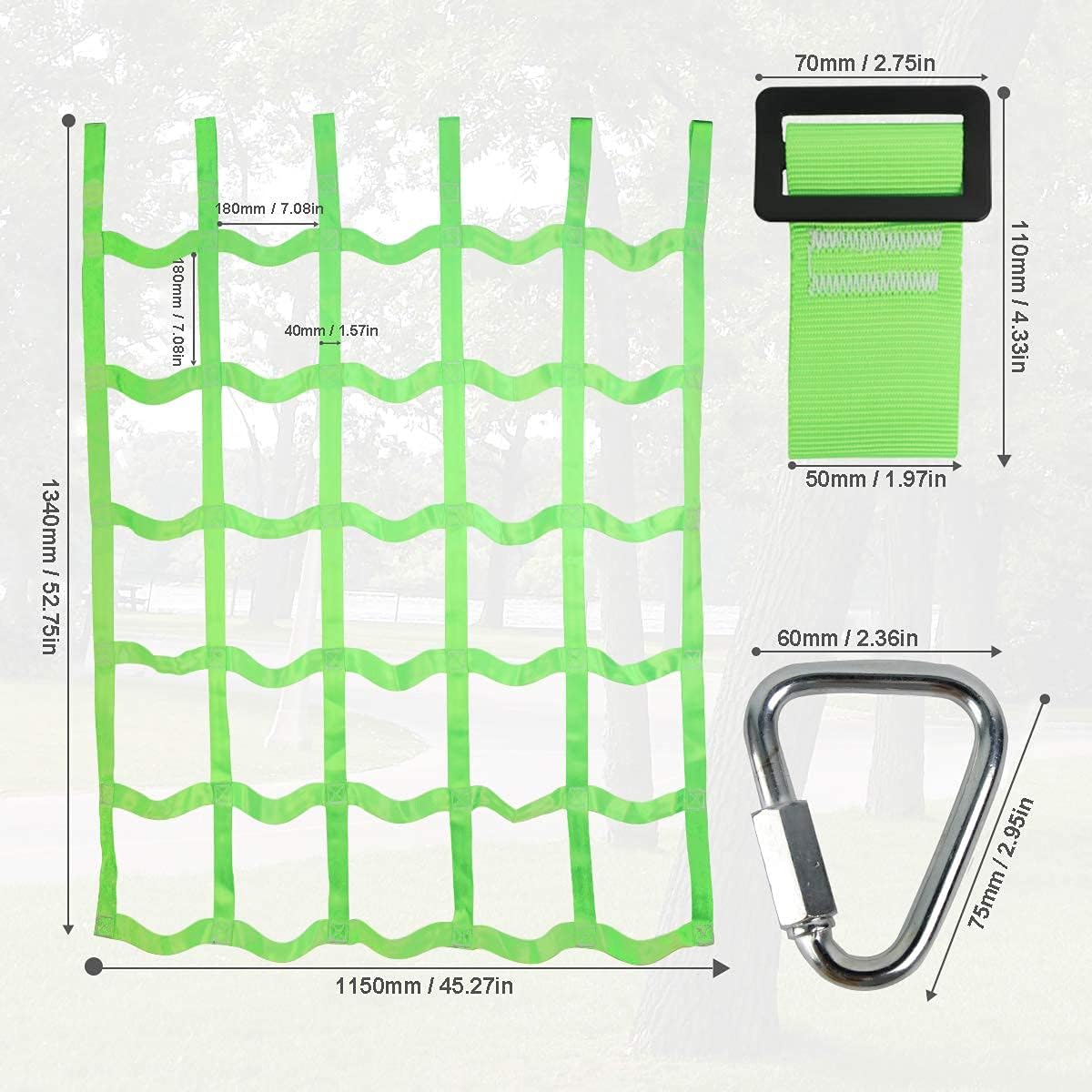 Gentle Booms Sports Climbing Cargo Net for Kids, Ninja Obstacle Course Accessories for Ninja Warrior Trainning, Attachment for Slackline
