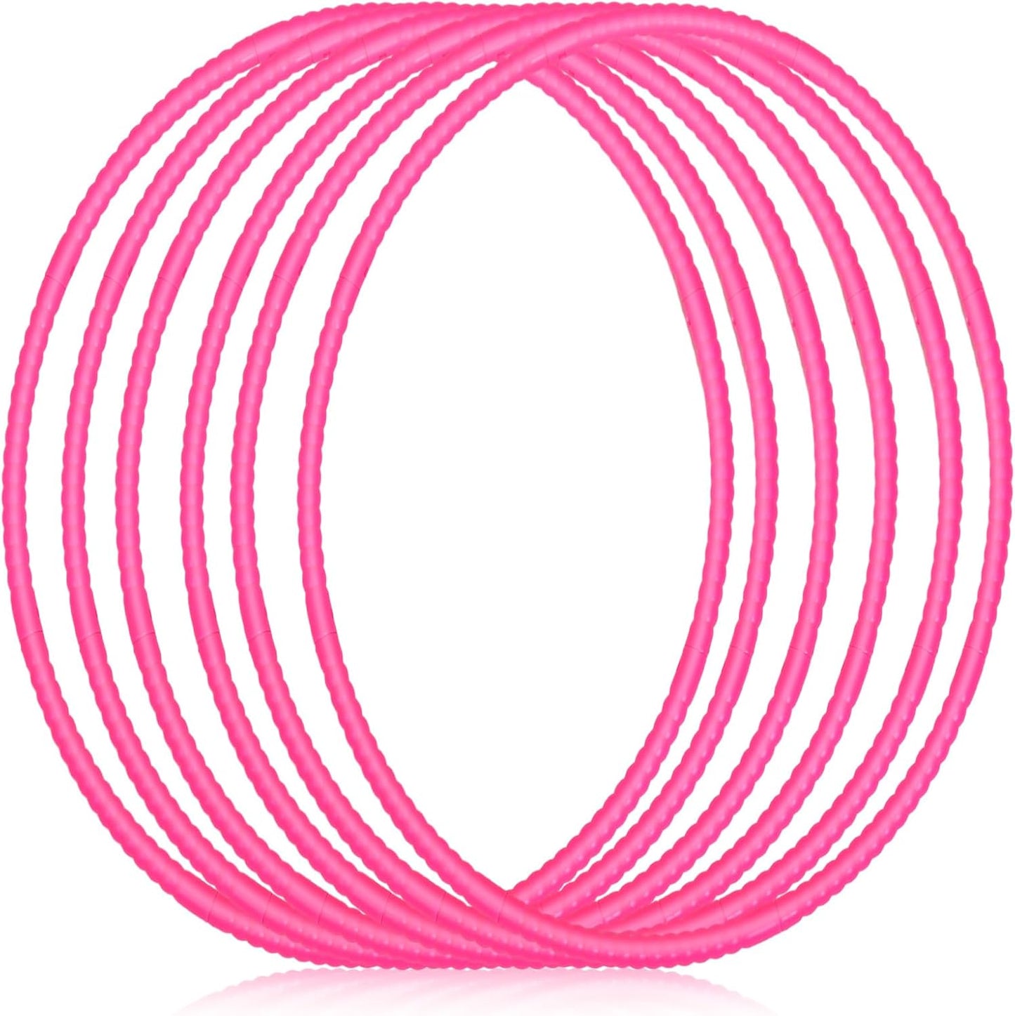 Shappy 6 Pcs Exercise Hoop Detachable Adjustable Plastic Toy Playground Toys Colored Hoop Circles for Teens Games Gymnastics Dog Agility Equipment Party Decor