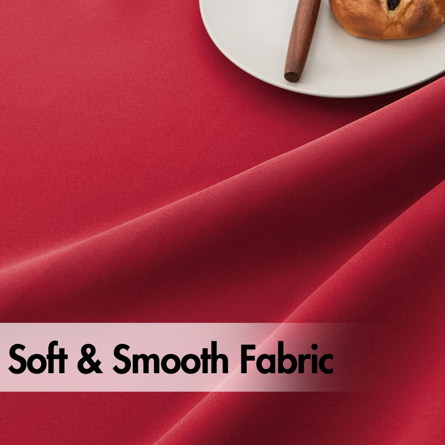 ANRODUO Back Tab Blackout Curtains for Bedroom Living Room, Rod Pocket Pinch Pleated Thermal Insulated Room Darkening Curtains 72 Inches Long 2 Panels, Red, 42 x 72 Inch