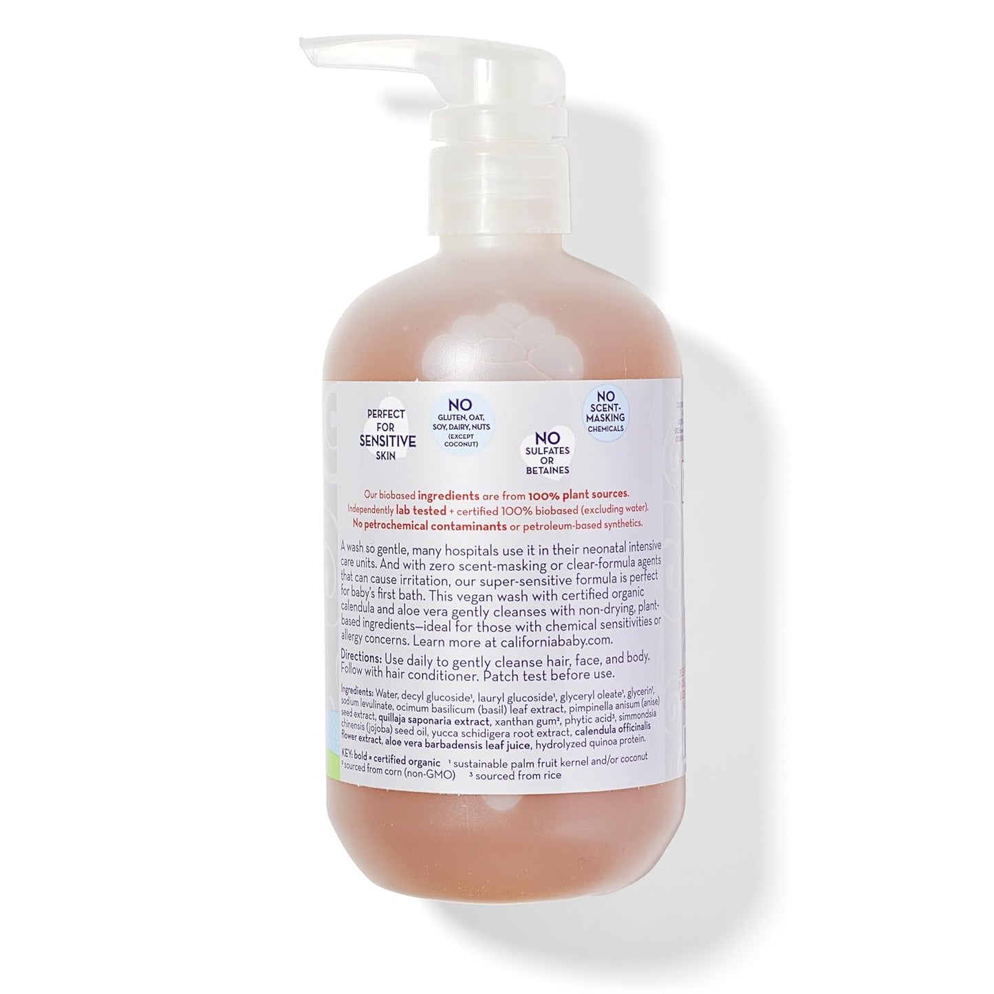 California Baby Super Sensitive Baby Shampoo and Conditioner Set | 100% Plant-Based | 19oz Unscented Body Wash + 8.5oz Fragrance Free Conditioner |