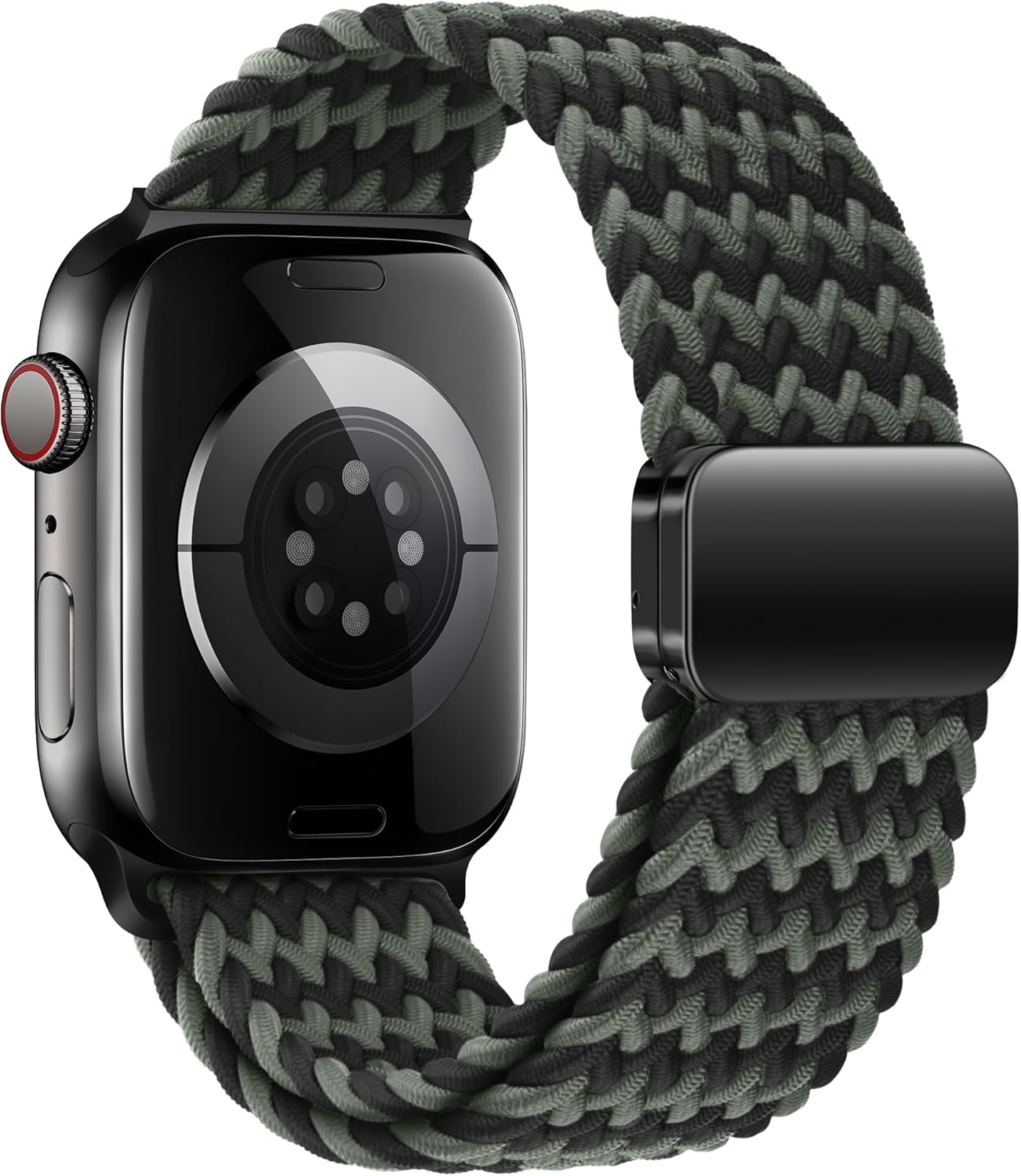 Mazoft Braided Bands With Magnetic Clasp Compatible with Apple Watch Band 38mm 40mm 41mm 42mm 44mm 45mm 46mm 49mm；Soft Nylon Sport Loop Strap for iWatch Series Ultra 2&1 10 9 8 7 6 SE 5 4 3 Women Men