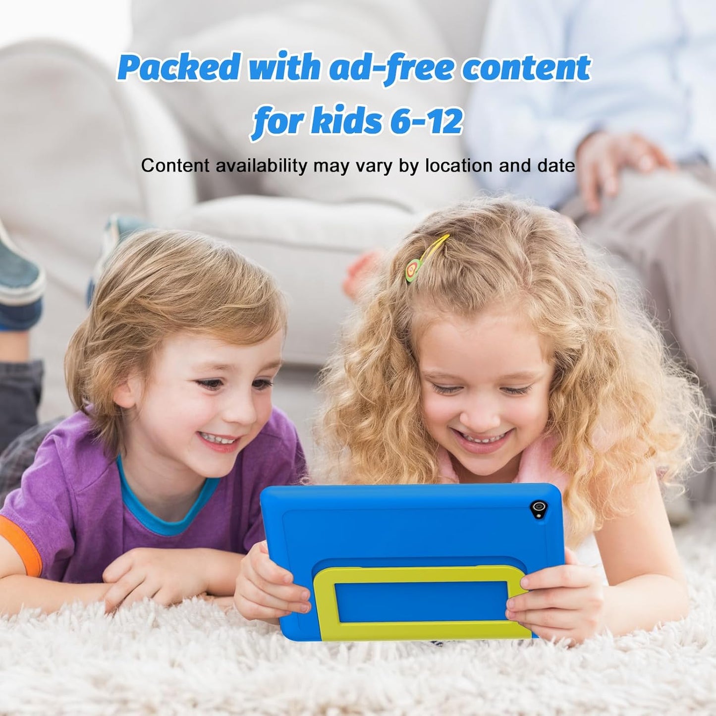 Kids Tablet, Android 14 Tablet for Kids 10 inch Octa-Core with Case, 64GB 1TB TF Card Expandable for Toddler Children, Parental Control, Dual Camera, WiFi,Gift