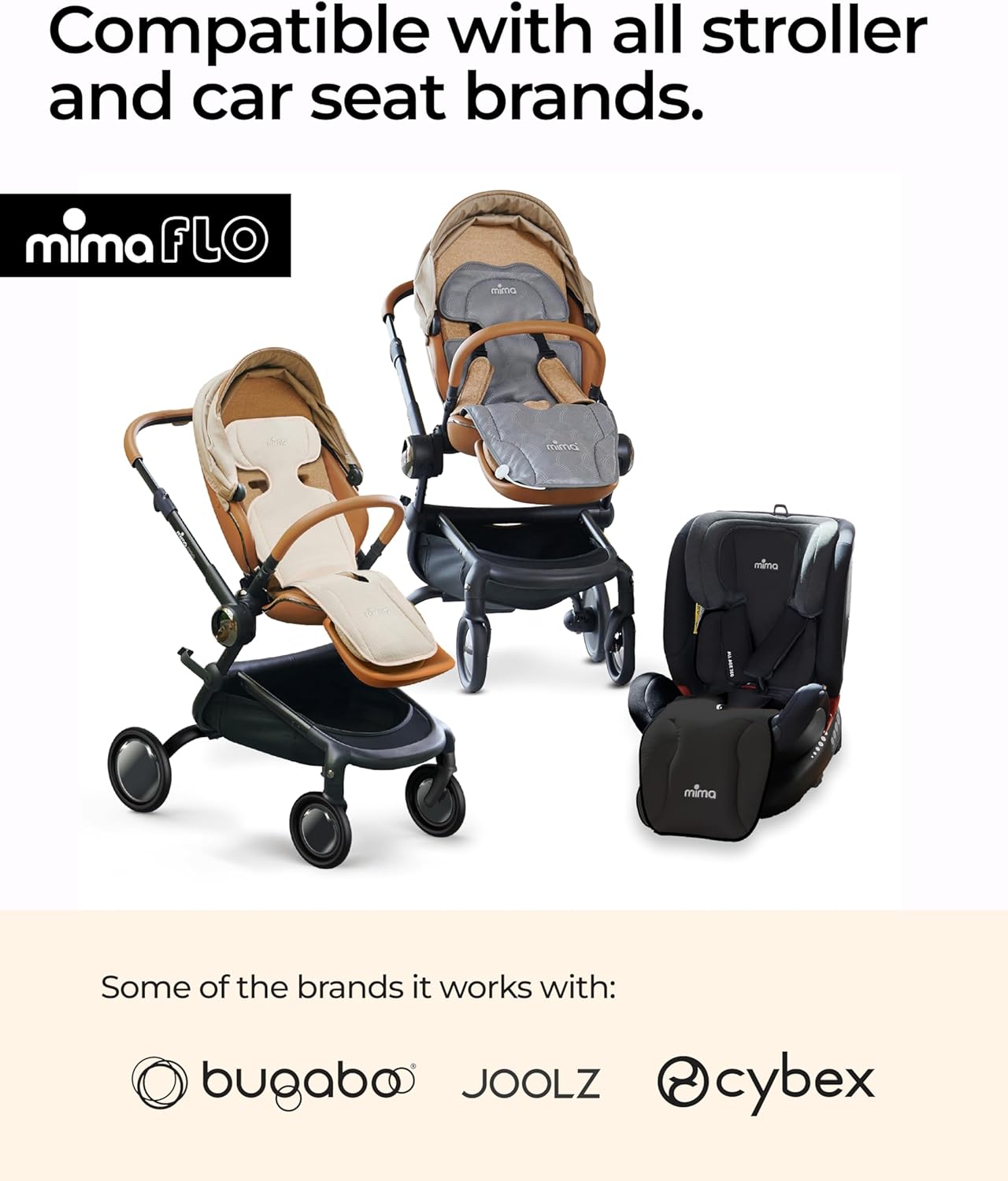 Stroller Cooling Pad with USB Fan | Ultra-Breathable Mesh Seat Liner | External Battery Design for Baby Safety | Universal Fit for 0-4 Years | for Hot Days & Summer