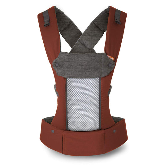 Beco Baby Carrier 8 Hybrid Newborn to Toddler Carrier (7–45 lbs) - All in 1 Breathable Mesh, Ergonomic Baby Backpack - Front & Hip Carrier with Adjustable Seat – Rust