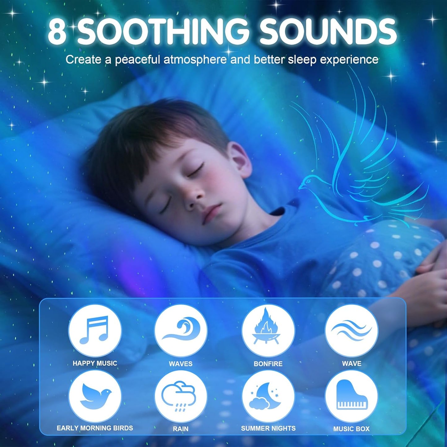 Galaxy Projector, Star Night Light Projector with Bluetooth Connection for Music and Timer and Remote Control for Kids Adults Bedroom Party Bar Decoration (White)