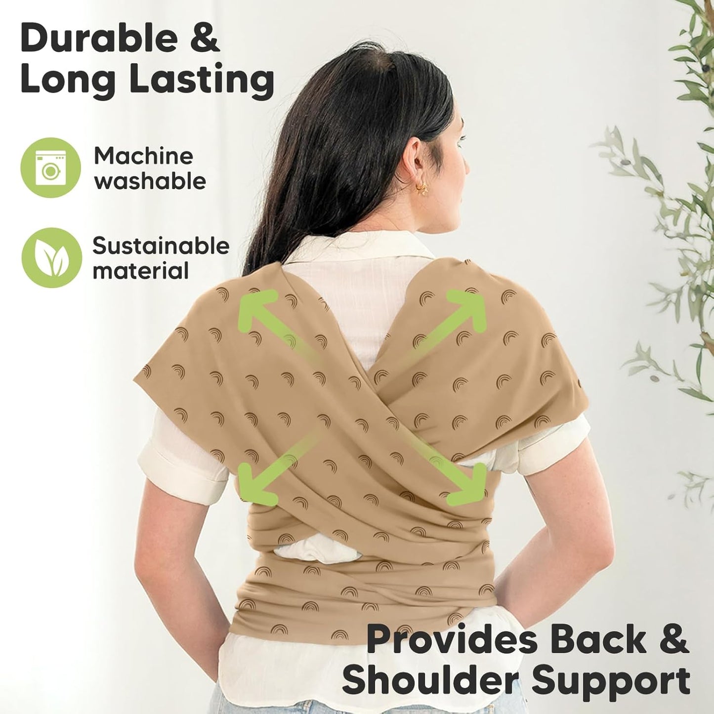 KeaBabies Baby Wrap Carrier - All in 1 Original Baby Carrier Newborn to Toddler Sling, Easy to Wear, Hands Free Bonding, Lightweight, Breathable Infant Wraps (Rainbow)