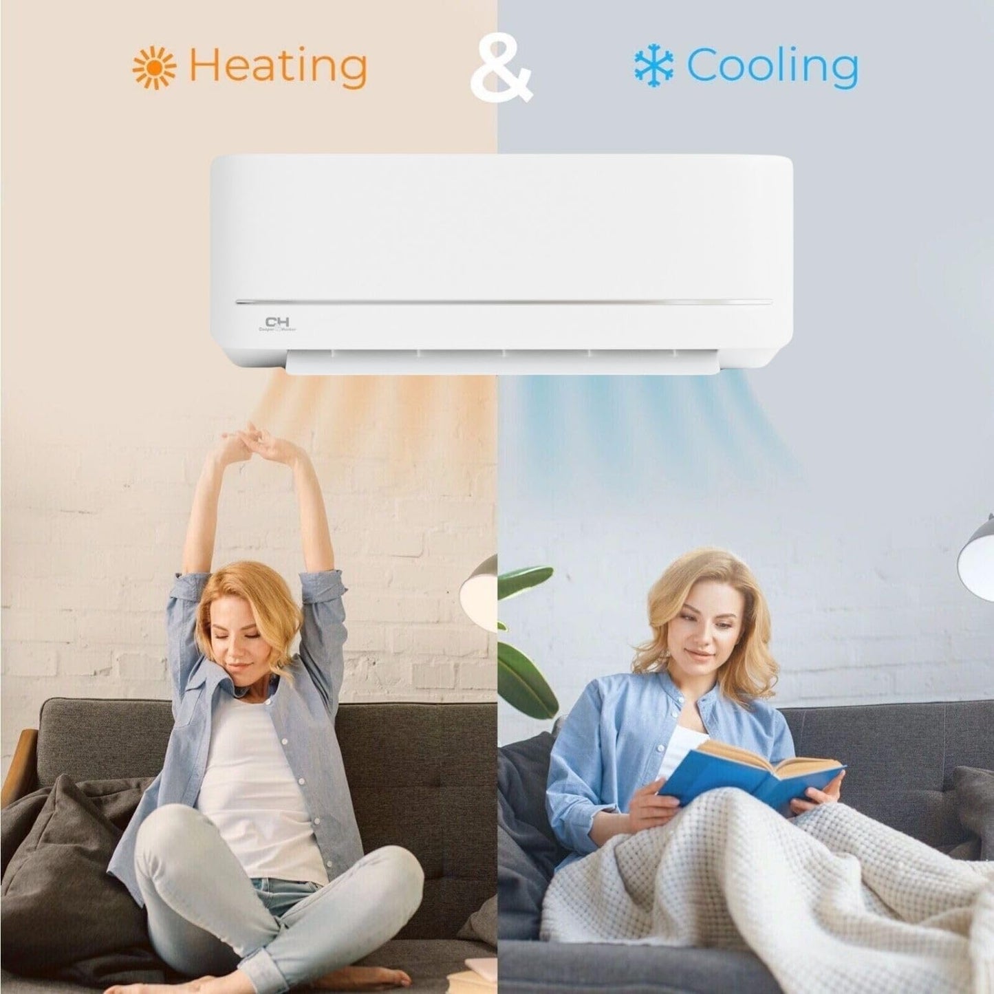 Cooper & Hunter MIA Series, Mini Split Air Conditioner and Heater, 12,000 BTU, 115V, 20.8 SEER2, Wall Mount Ductless Inverter Heat Pump System, Including 16ft Installation kit…
