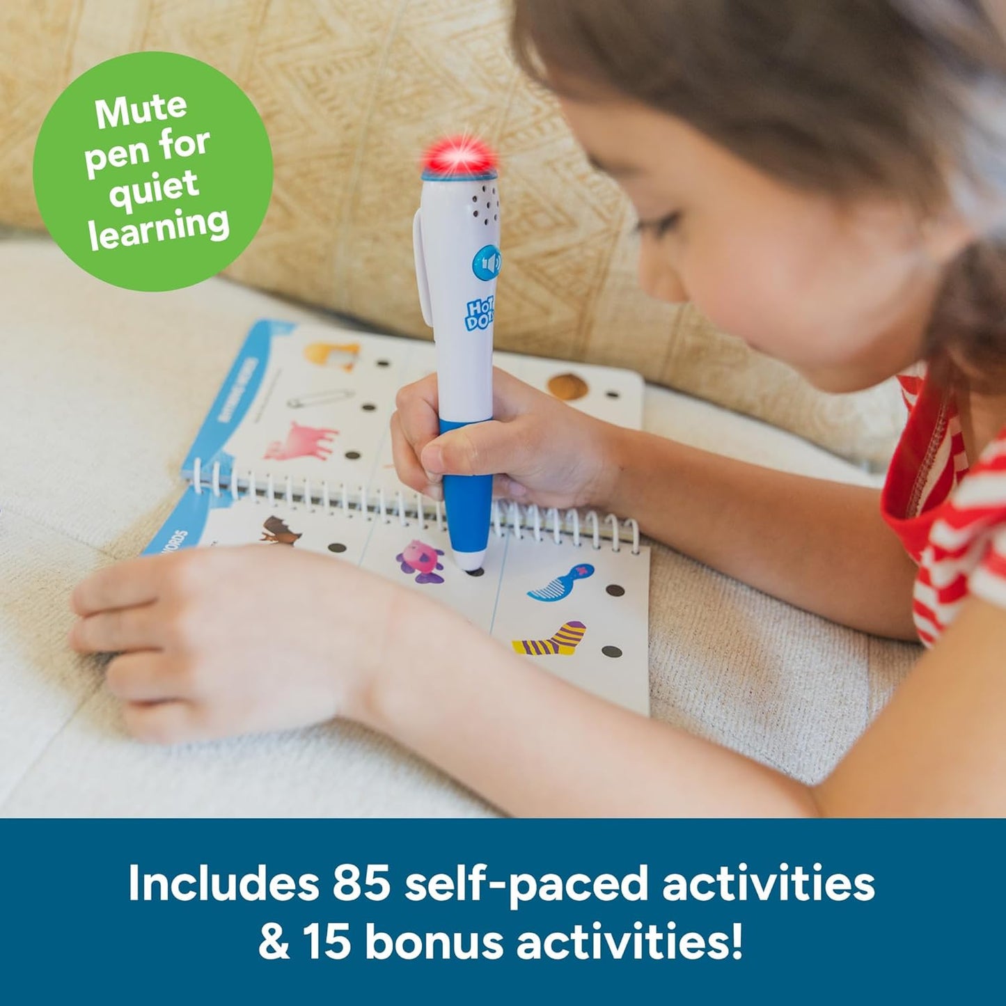 Educational Insights Hot Dots Preschool Reading Set - Preschool Workbooks with Interactive Pen, Homeschool Learning Activities, Learn to Read Activity Books for Kids Ages 4+