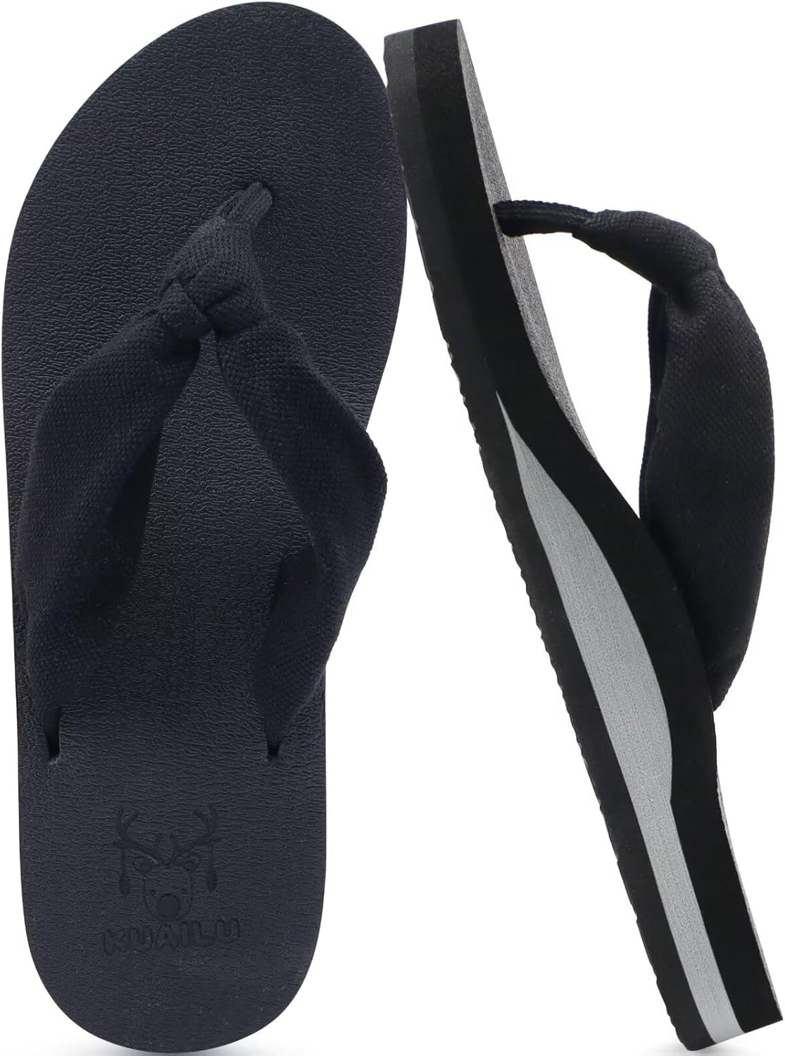 KuaiLu Flip Flops for Women with Arch Support Yoga Mat Comfortable Summer Beach Walking Thong Cushion Sandals Slip On Indoor Outdoor