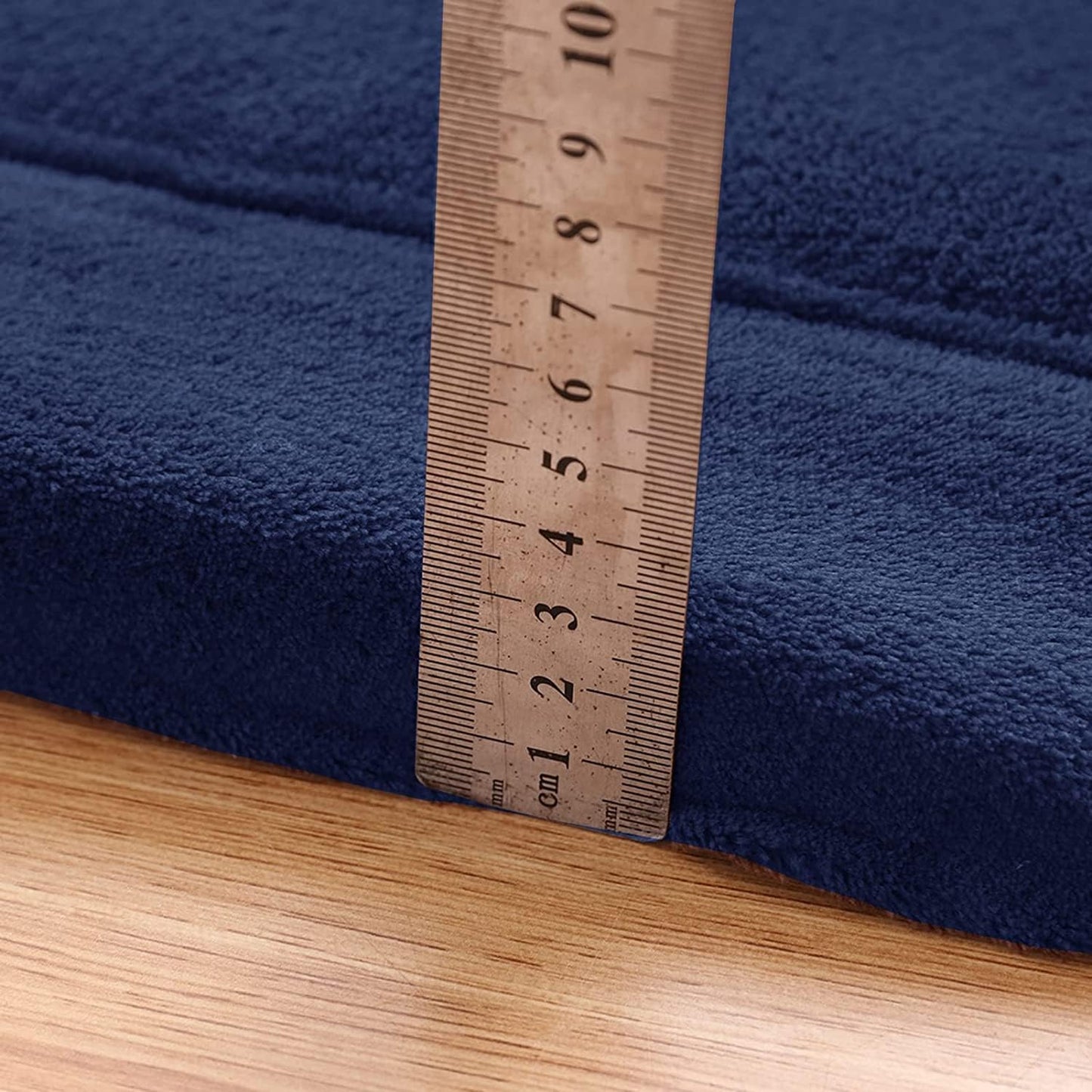 MAXYOYO Baby Play Mat, 1.2" Thick Memory Foam Soft Padded Carpet with Non-Slip Backing, 5x7 ft Japanese Tatami Rug Living Room for Kids, Toddler, Children, Nusery(Navy)