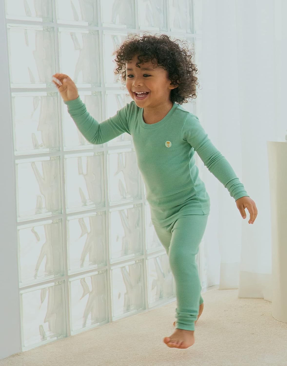 moimoln Pajamas Set 6M-5Y Solid Ribbed Unisex Baby & Toddler, Soft Viscose, Snug-Fit, Everyday Sleepwear