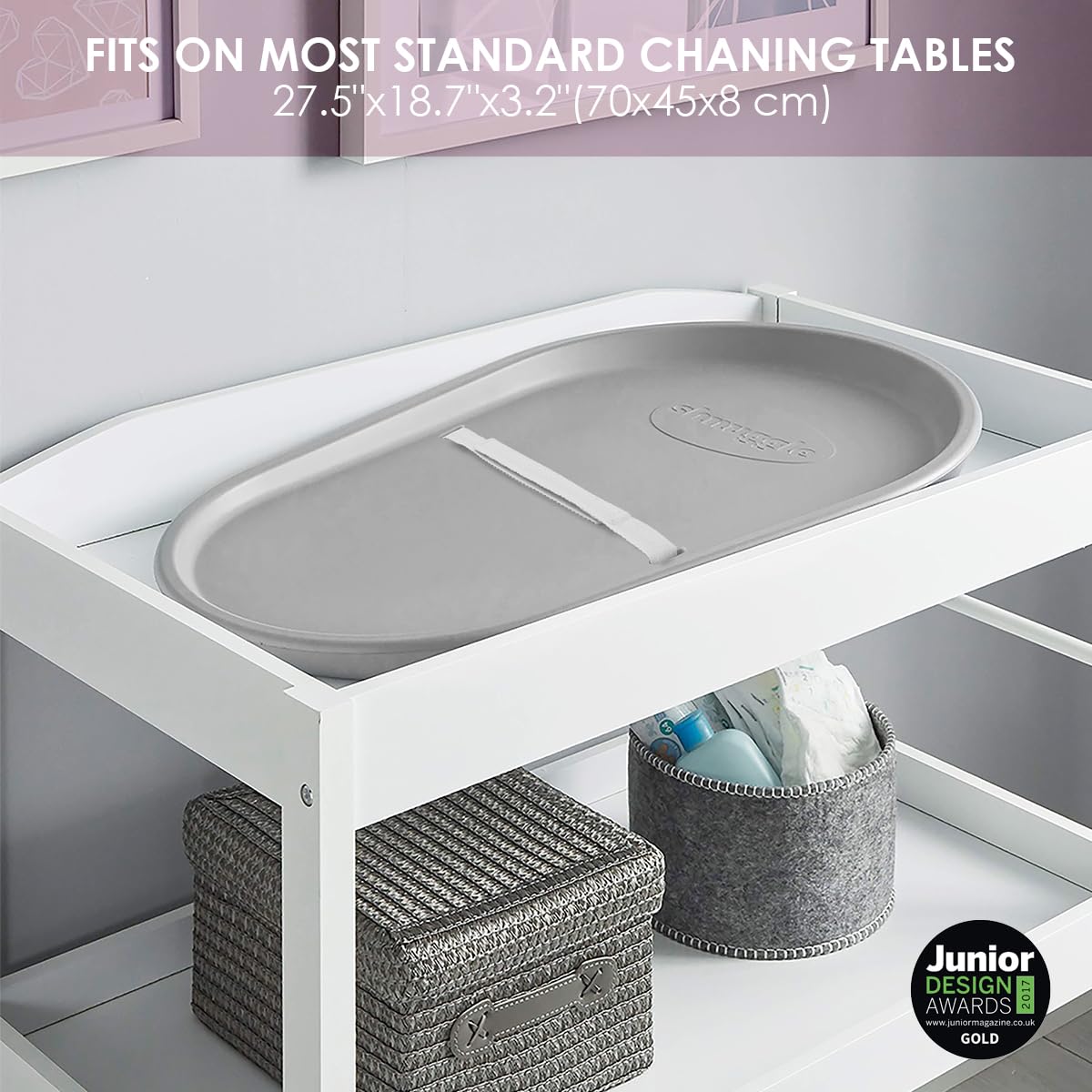 Changing Essentials Bundle - Squishy Changing Mat Eucalyptus + Eco-Touch Diaper Bin + Better Bag Liners - Wipeable, Odor-Locking, Eco-Friendly, No Costly Refills