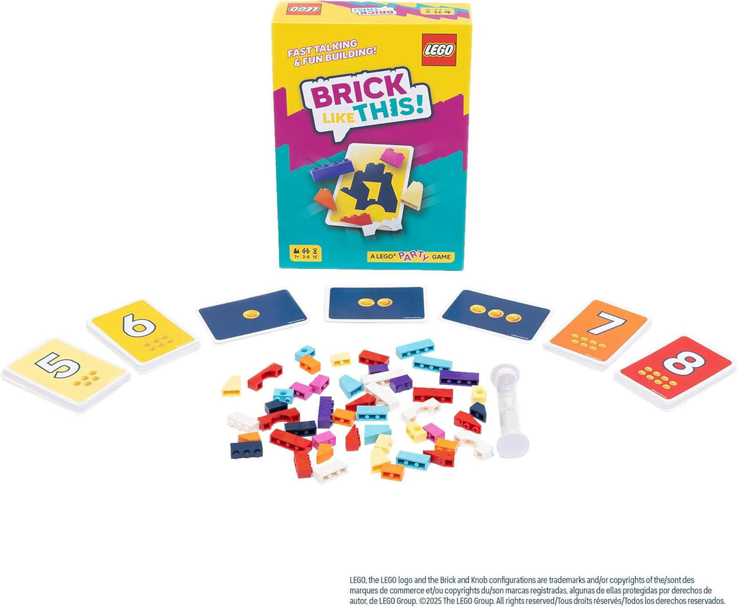 Brick Like This! The Official Lego Party Game - A Fast, Fun Building Game for Families, Kids, Teens & Adults, Ages 7+, 2-8 Players, 15 Minute Playtime