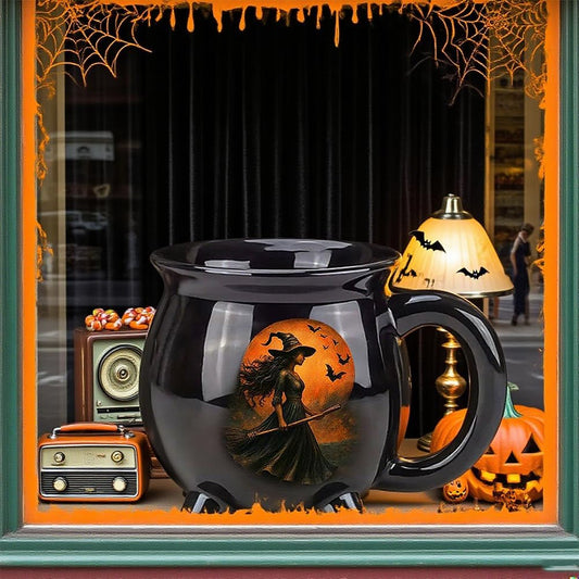 Custom Witch Cauldron Mug, Personalized Witches Brew Halloween Coffee Mug, Halloween Mugs Gifts For Women, Besties, Family, Witches Cauldron, Witch Coffee Mug, Witchy Gifts For Women (2pcs)
