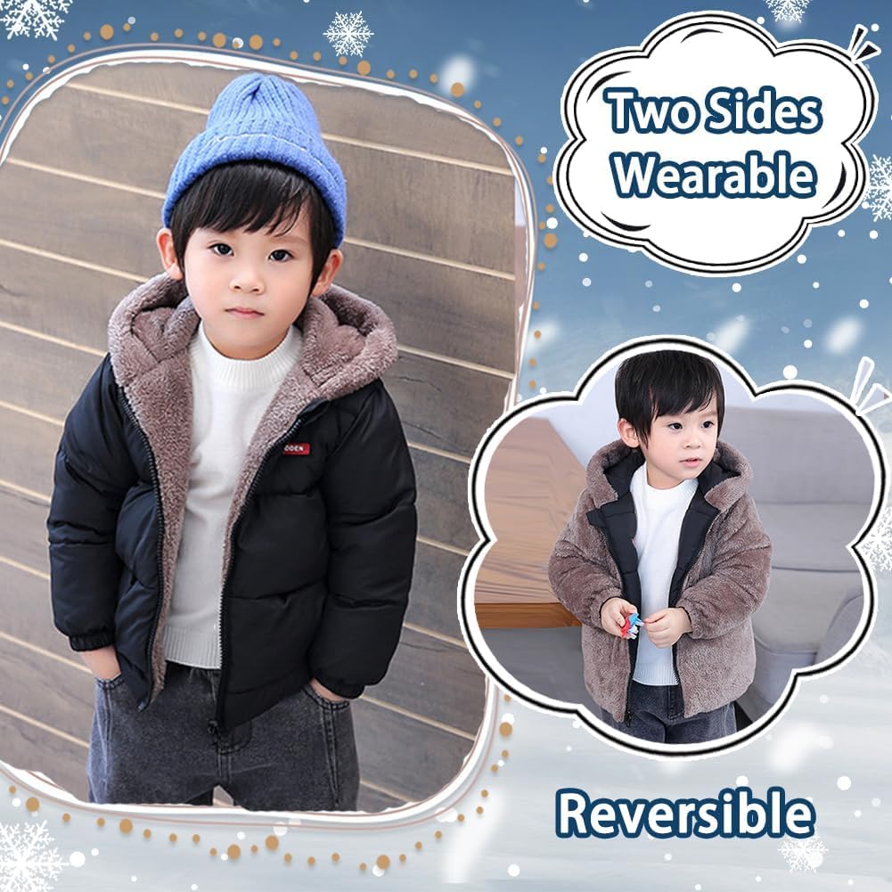 Fairy Baby Infant Baby Winter Coat Cute Teddy Bear Hooded Jacket Warm Fleece Outerwear Windproof Toddler Boys Girl 6M-4T