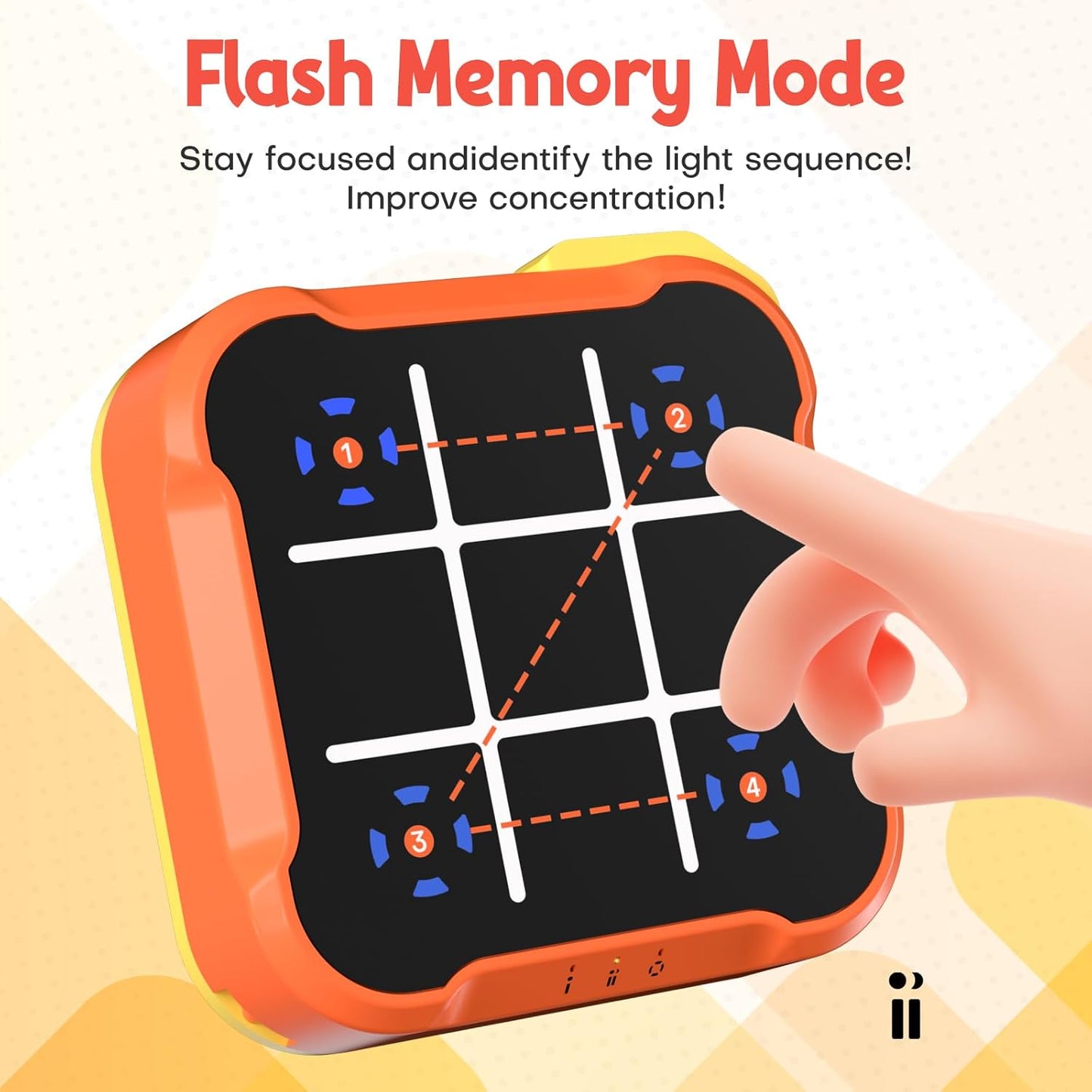 Tic Tac Toe Bolt Game, Handheld Electric Puzzle Game, Gift Ideal for Kids and Adults' Birthday, Electronic Board Games for Educational and Memory Growth, Portable Travel Games for Car Ride
