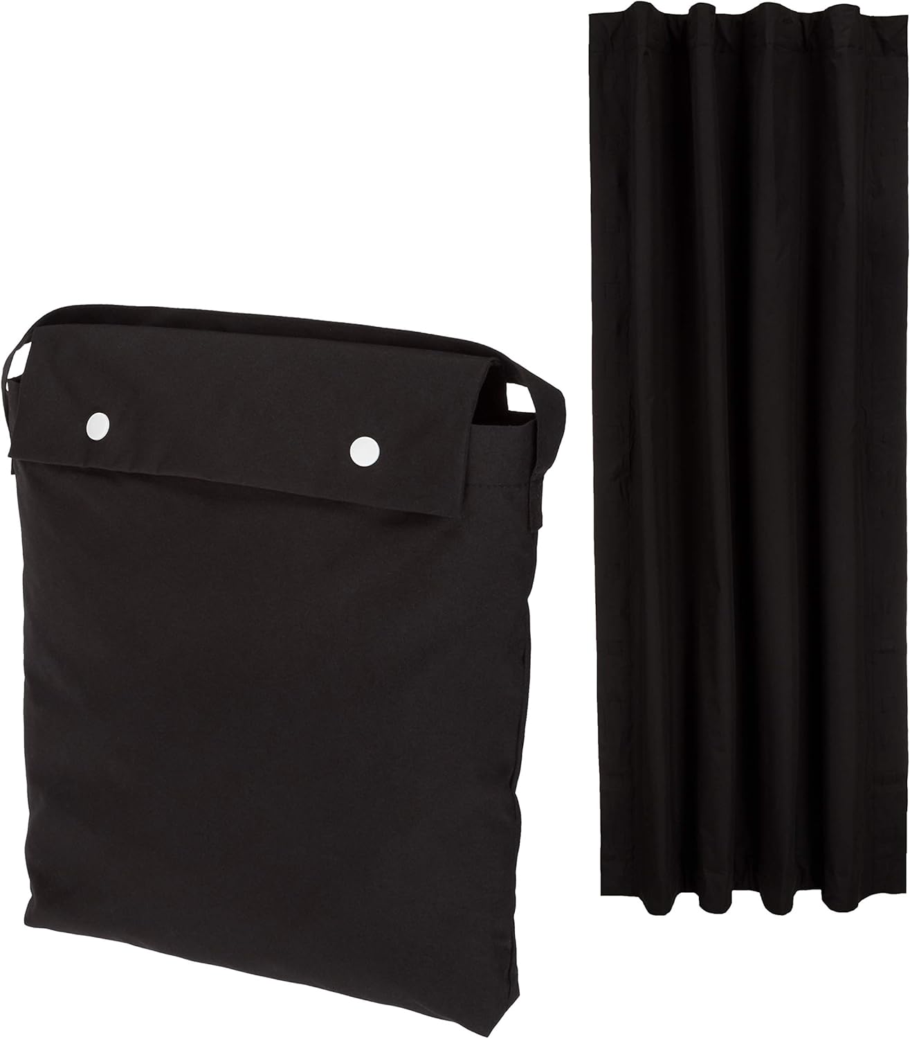Amazon Basics Portable Blackout Curtain Shade with Suction Cups, 50" W x 78"L, 1-Pack, Black