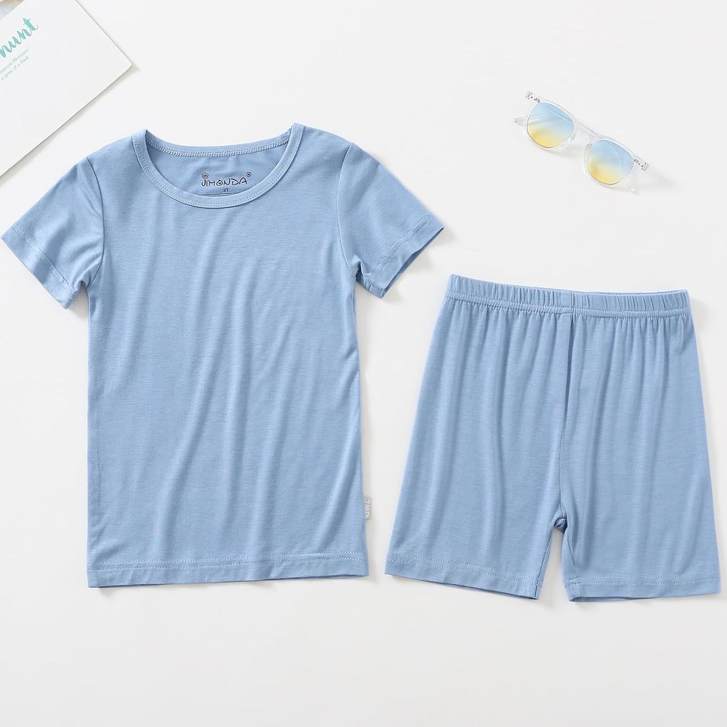 Jimonda Baby Boys Girls Pajama Sets Toddler Sleepwear Cool Jammies 2pcs Viscose from Bamboo PJs 18M-8Y