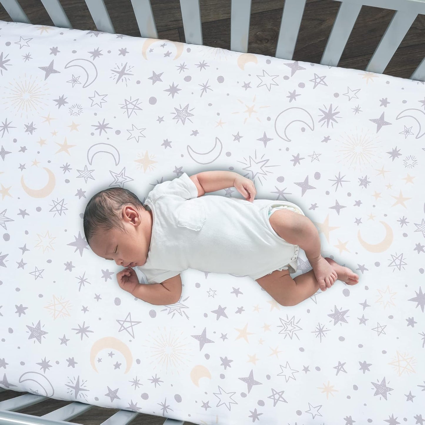 Lambs & Ivy Goodnight Moon 3-Piece Celestial Nursery Baby Crib Bedding Set