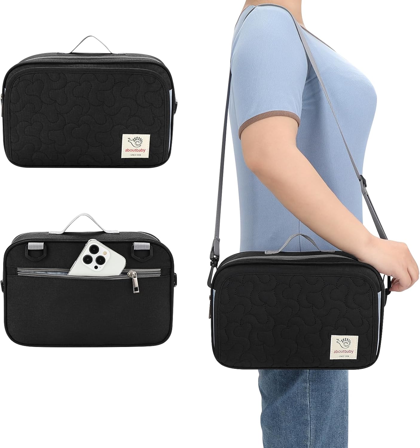 Accmor Stroller Organizer, Universal Stroller Organizer with Insulated Cup Holder Pocket, Dual Purpose Large Capacity Stroller Bag Caddy, Stroller Accessories Fits for Uppababy, Doona, Nuna Strollers