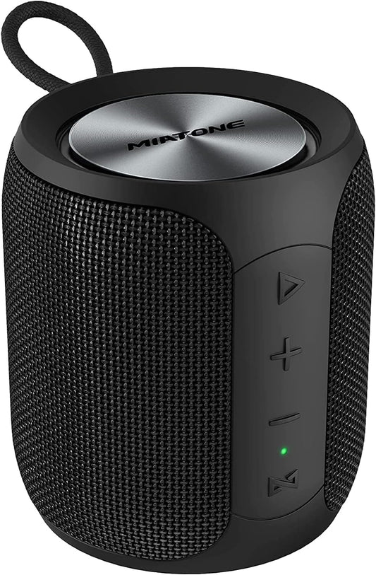 MIATONE QBOX - 16W Bluetooth Speaker IP67 Waterproof Speaker with Deep Bass, Portable Speakers for Beach Camping Accessories, Gifts for Men Fathers Him - Black