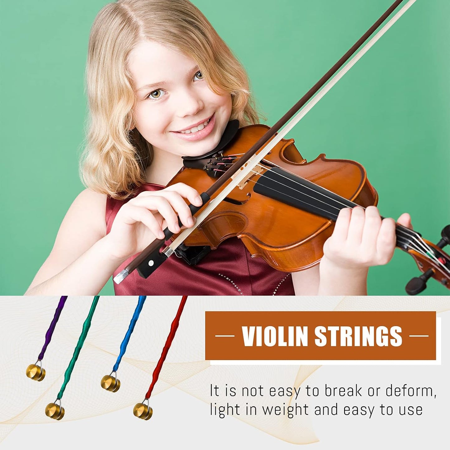 Yeshone 8 Pieces Violin Strings Universal Full Set (G-D-A-E) 4/4 Violin Universal Steel Core Dominant Fiddle Strings for Instruments 4/4 3/4 1/2 1/4 - Educator's Choice for Student