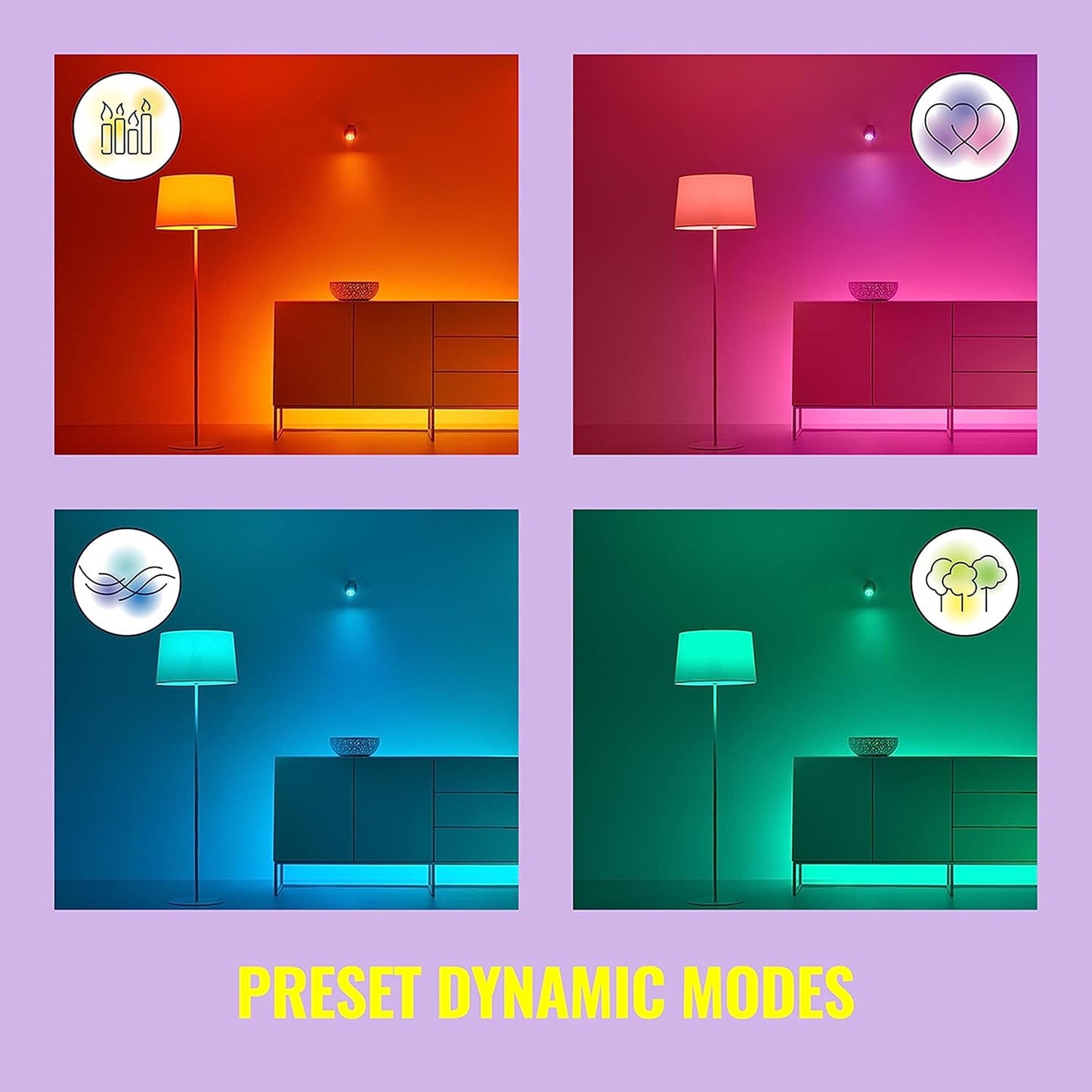 WiZ Color ST19 Color Filament LED Smart Bulb - Pack of 1-300 Lumen - E26 Indoor - Connects to Your Existing Wi-Fi - Control with Voice or App + Activate with Motion - Matter Compatible