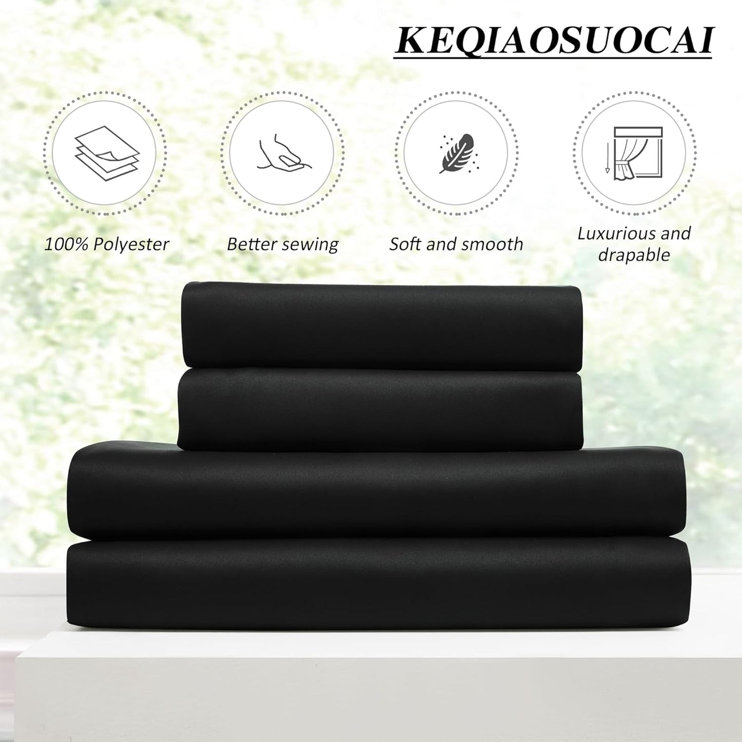 Black Pinch Pleated Curtains 144 Inches Long Wall Curtains, Elegant and Sleek Velvet Drapes for Cinema, Hall, Theatre 12 FT Length 2 Panels, Extra Long Blackout Curtains for Living Room 40 Wide