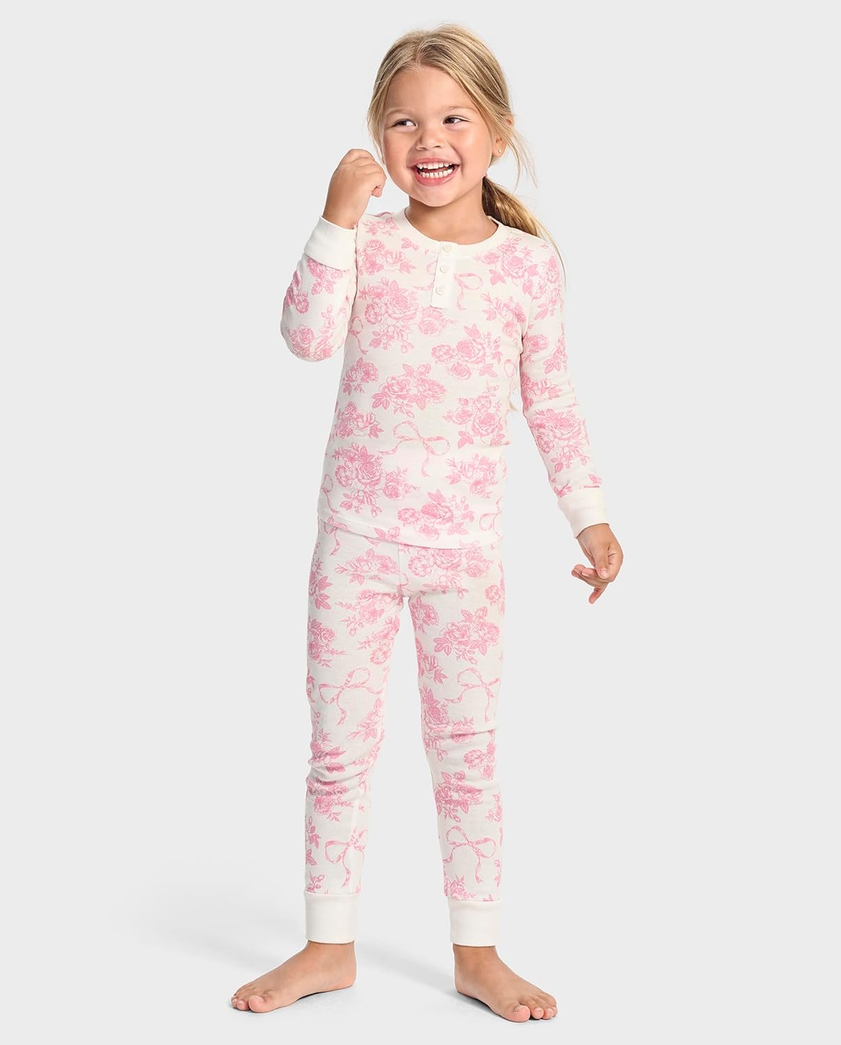 Gymboree Unisex Kid's and Toddler 100% Cotton Henley Long Sleeve Top and Pants,gymmies Pajama Set