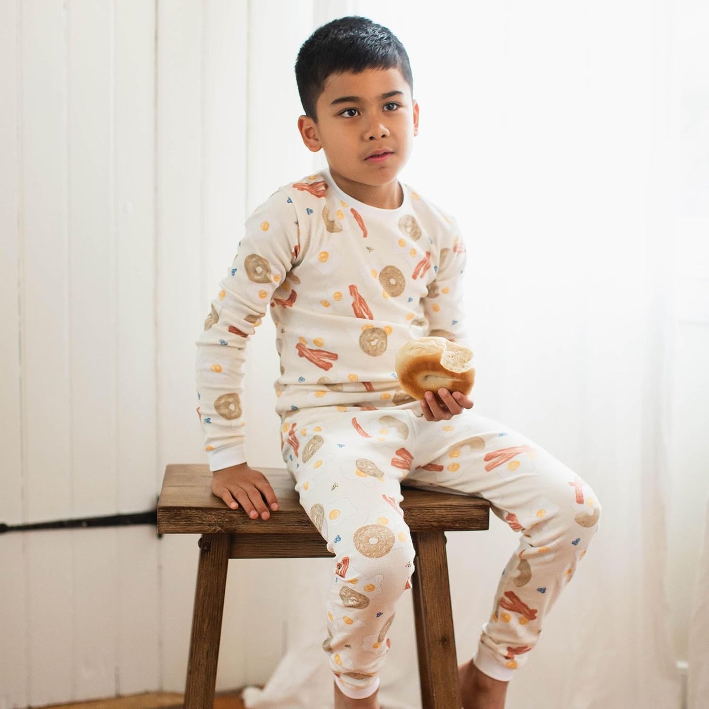 Burt's Bees Baby Boys' 2-Piece Long Sleeve Tee and Pants Organic Cotton Pajama Set