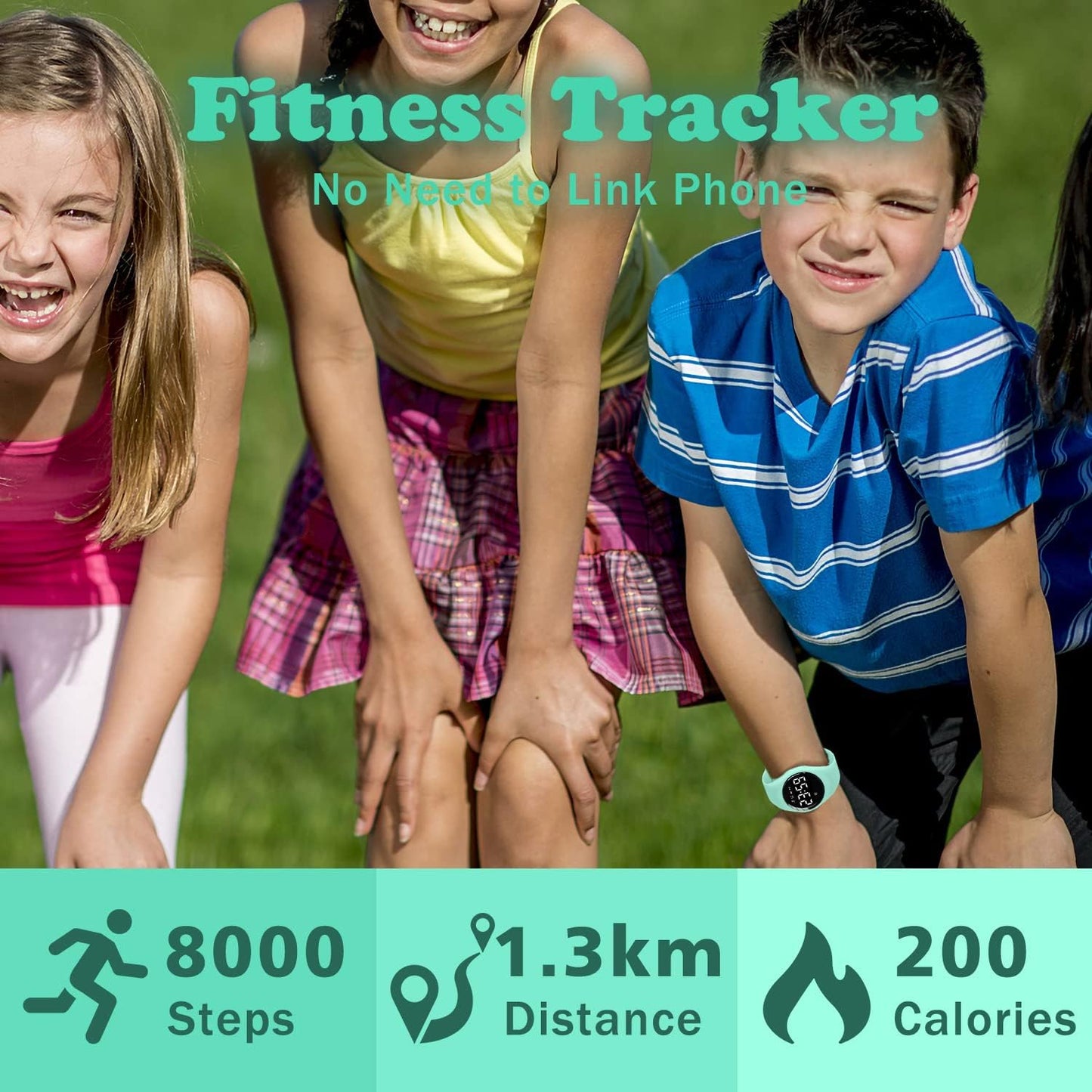 Kids Watches for Girls Boys Digital Sport Watch with Step Counter Pedometer Vibration Alarm Clock, No App Waterproof Fitness Tracker Kids Watch Boys Girls Teens Students Ages 5-16