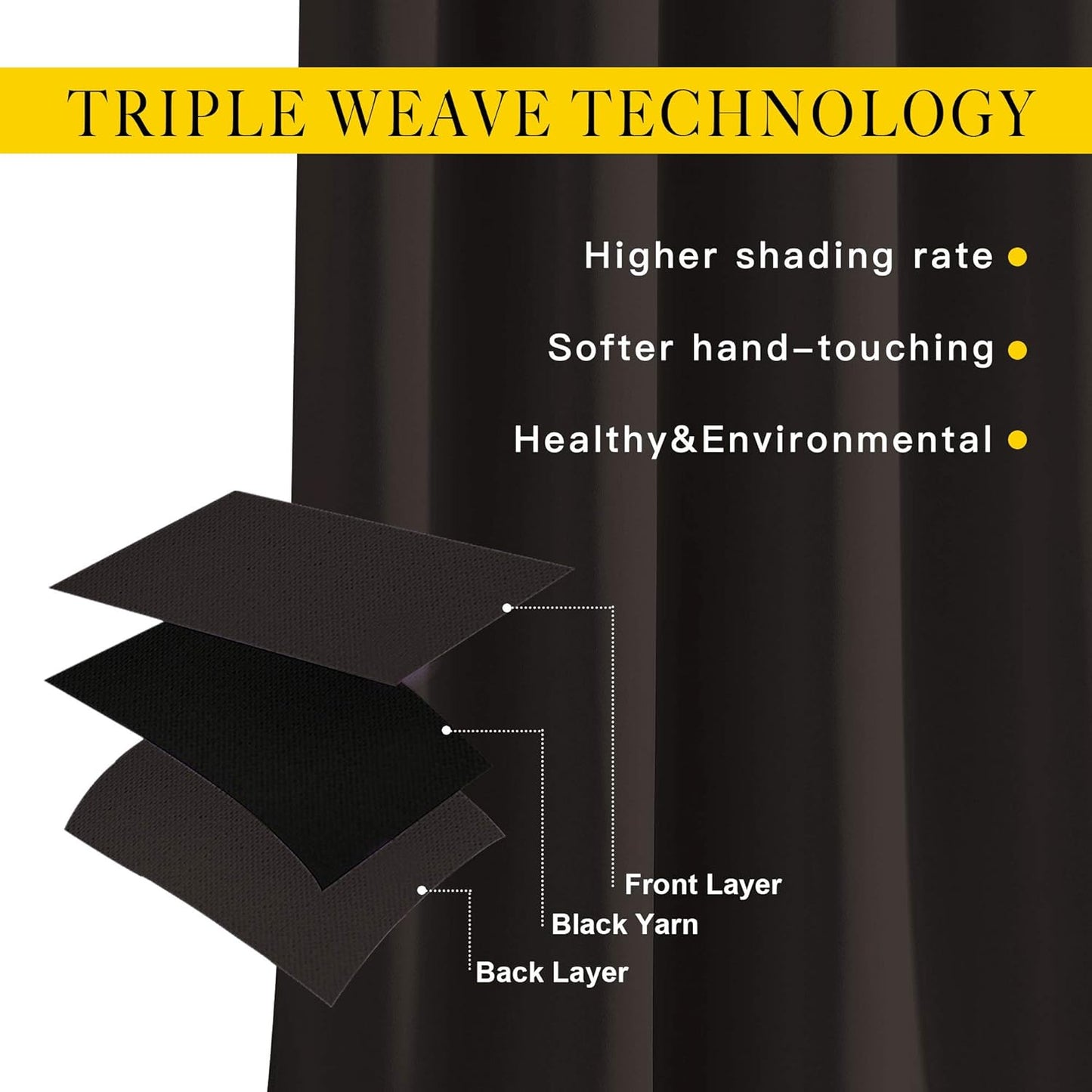 NICETOWN Blackout Curtains Panels for Window - Home Fashion Machine Washable Ring Top Thermal Insulated Solid Blackout Draperies for Kid's Room (2 Panels, 52 inches W x 95 inches, Toffee Brown)