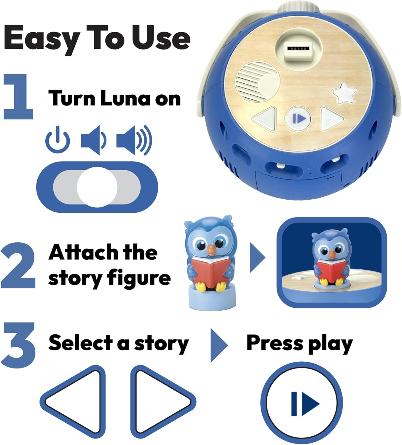 Unicorn Figurine Cartridge – Projects 5 Stories and 5 Songs, Over 30 Minutes of Audio Content | Gift and Toy for Ages 3+