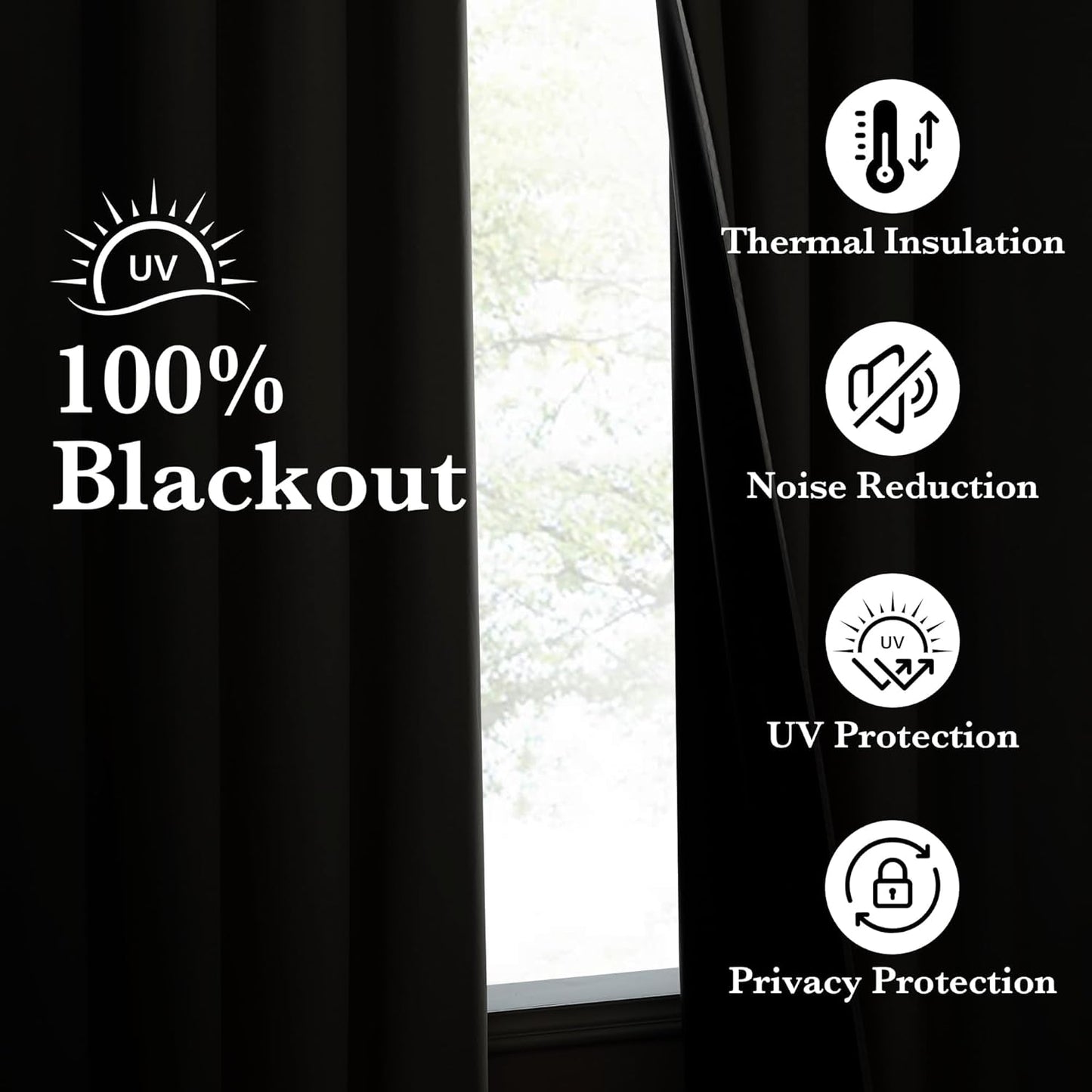 NICETOWN 100% Blackout Curtains 63 inch Length, Grommet Portable Curtains Thermal Insulated Lightweight Window Treatments Privacy for Travel/Bedroom, Dark Grey, W52 x L63, 2 Panels