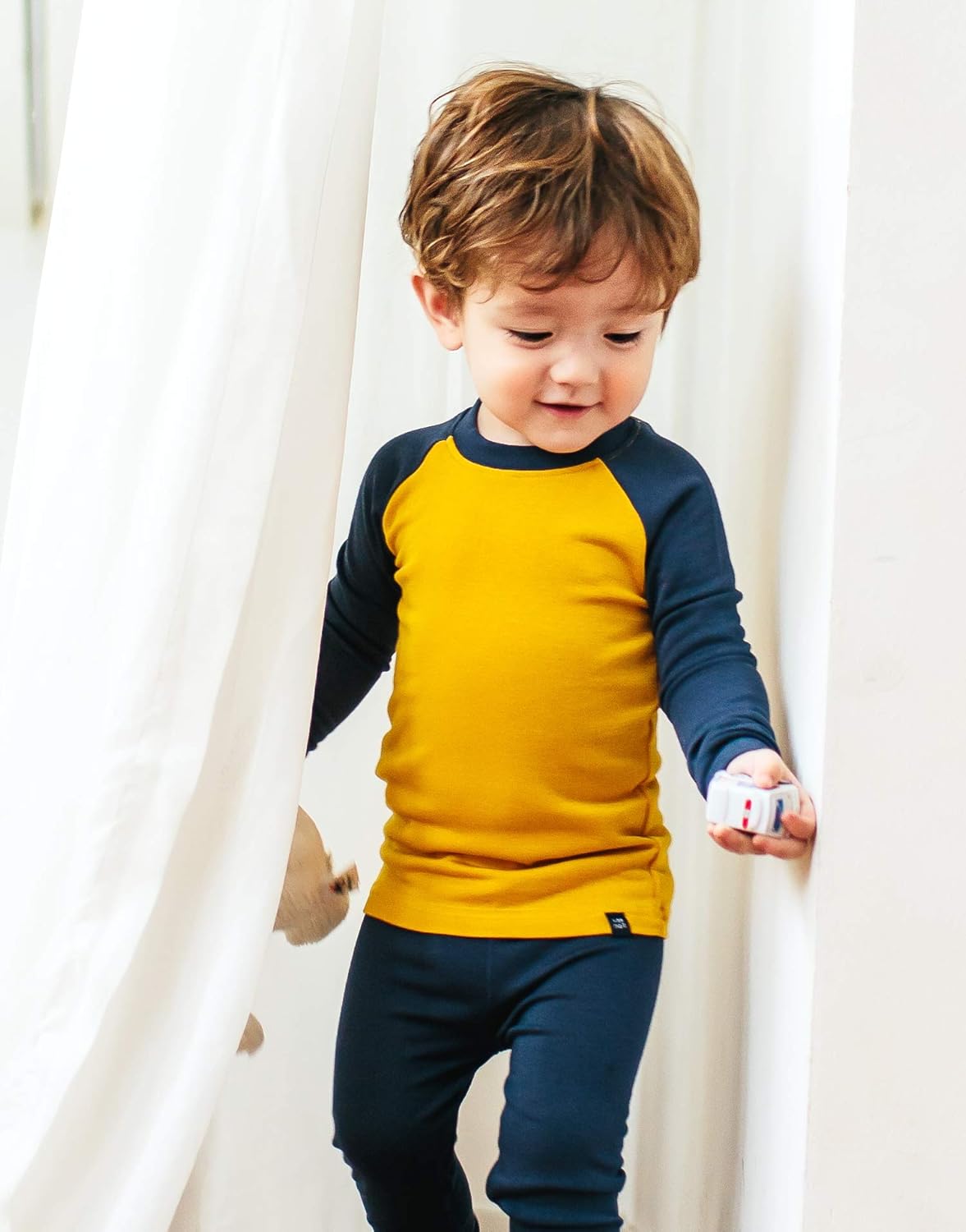 VAENAIT 6M-12Y Toddler Toddler Kids Toddler Girls Boys Soft Comfy Modal Tencel Solid Raglan Sleepwear Pajamas Pjs 2pcs Set