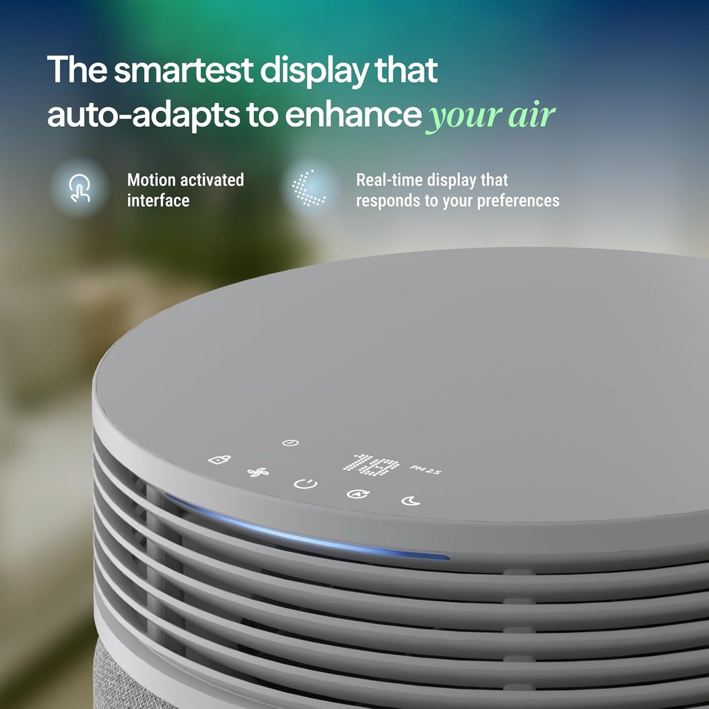 BLUEAIR Air Purifier for Large Rooms & Home - Odor Eliminating Cleans up to 3385 ft², HEPASilent, Smart WiFi, Auto Mode, Doubles as Table, Removes Dust, Smoke, Pet Hair, AHAM Verified, Blue Signature