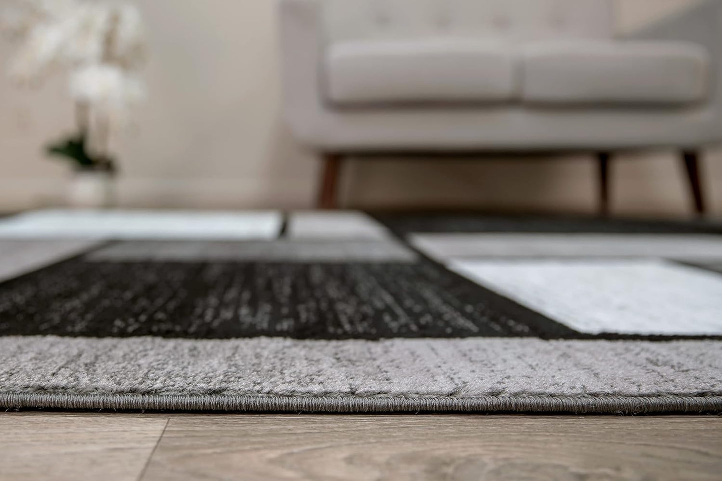 Rugshop Contemporary Modern Boxes for Home Office,Living Room,Bedroom,Kitchen Non Shedding Area Rug 10' X 14' Gray