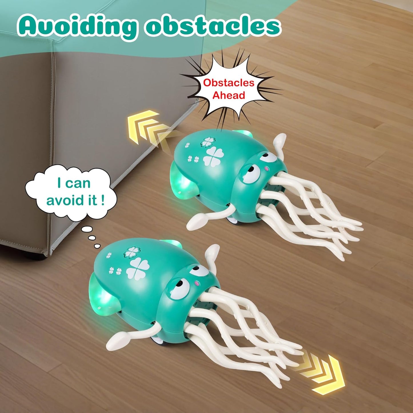 Magic Dancing Octopus Toys, Musical LED Toy, 3 Colors Available (Green)