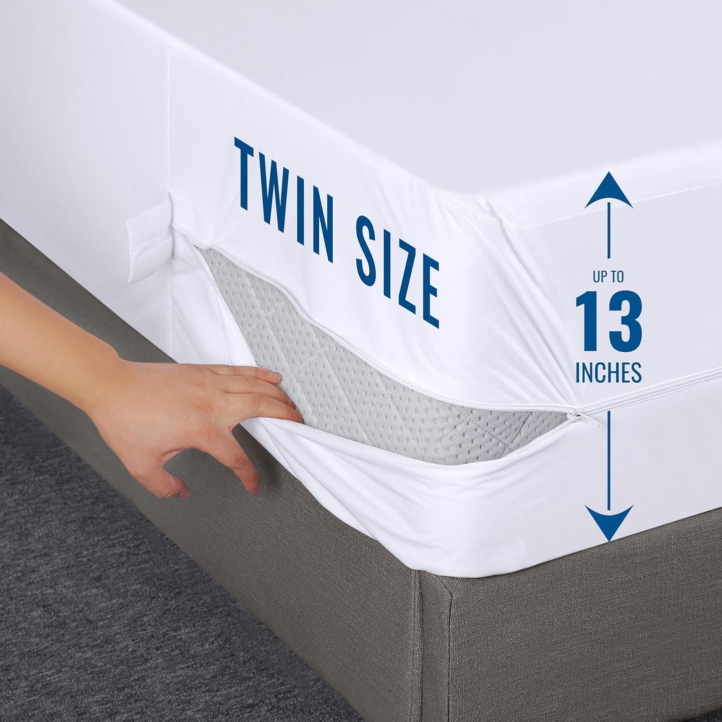 Utopia Bedding Zippered Mattress Encasement Twin Size (Pack of 10), 100% Waterproof, Dust Mite and Bed Bug Proof Mattress Protector, Absorbent 6-Sided Mattress Cover