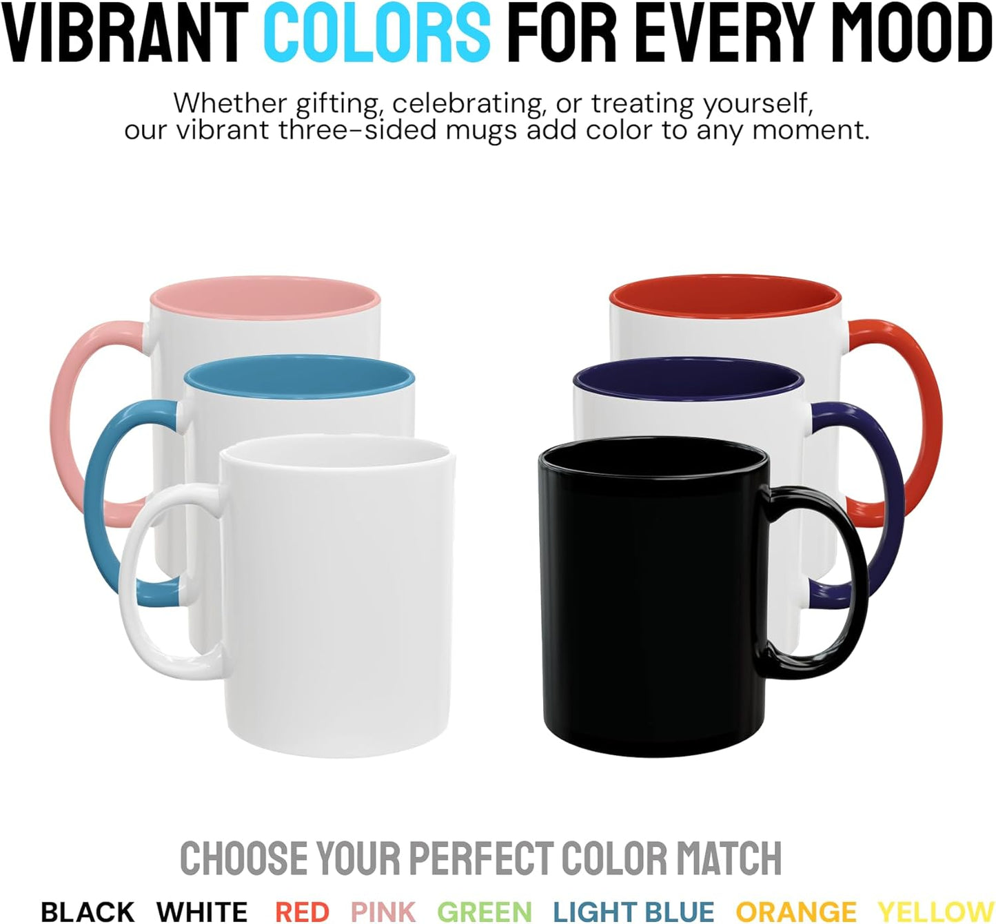 Personalized Coffee Mug – Custom Photo, Text, or Logo Ceramic Mug Tea Cup | Taza Personalizada with Picture or Message | Customized Gift Idea for Men & Women, Mom, Dad, Friends - Black/White | 15oz